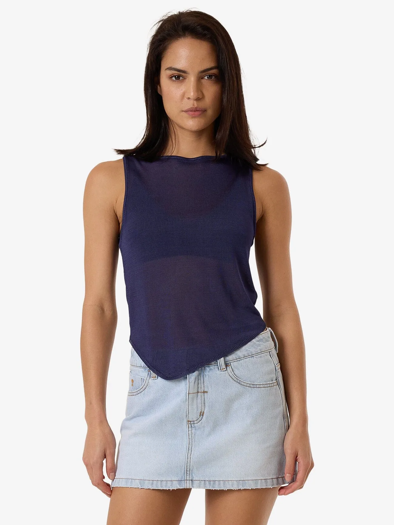 Anais Knit Tank - Estate Blue sold by Thrills