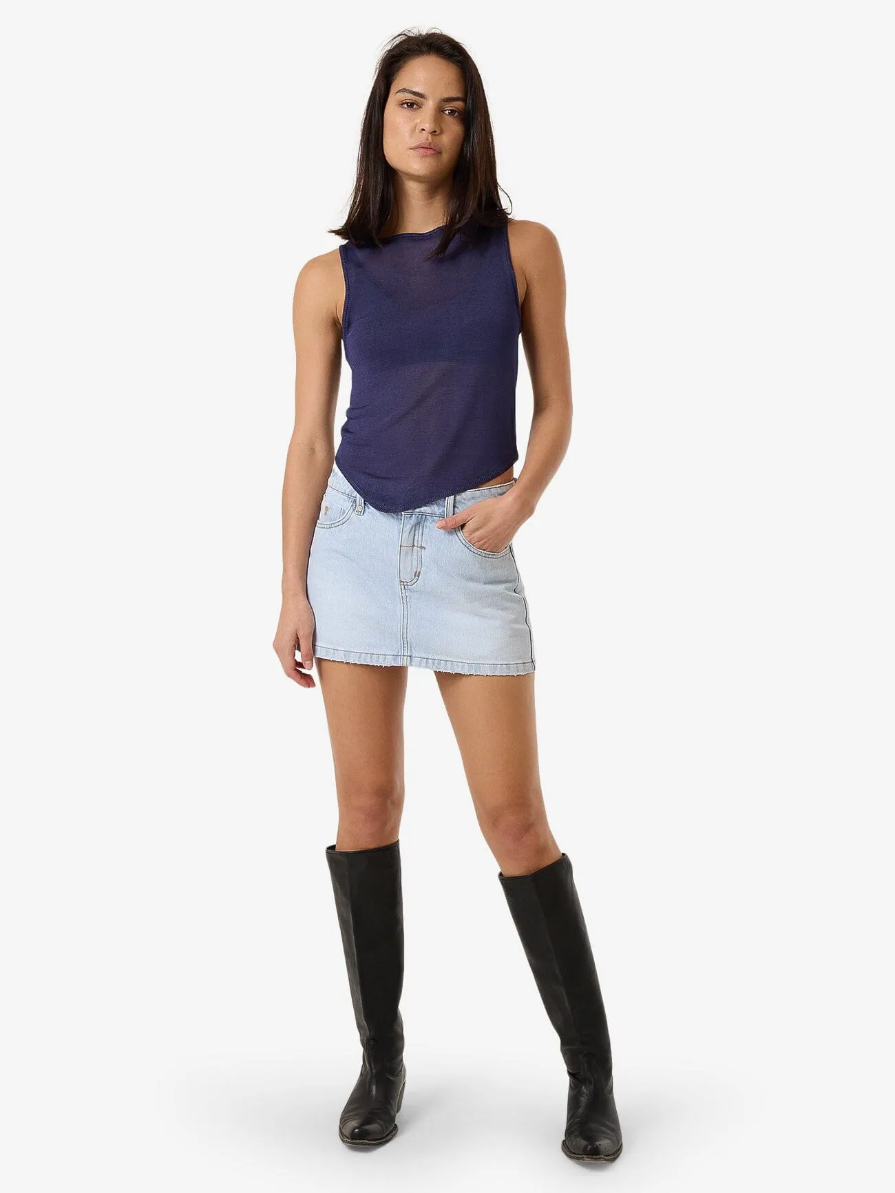 Anais Knit Tank - Estate Blue sold by Thrills product image thumbnail 5