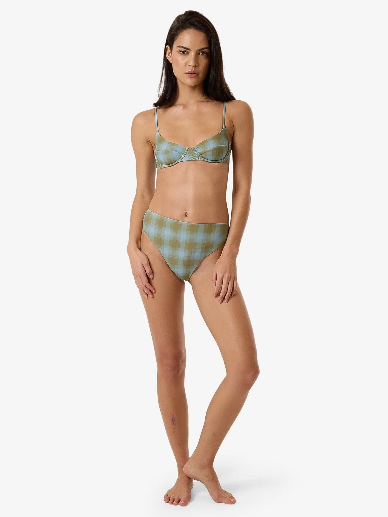 Ansley 90S High Cut Bikini Bottom - Blue Stone sold by Thrills product image thumbnail 5
