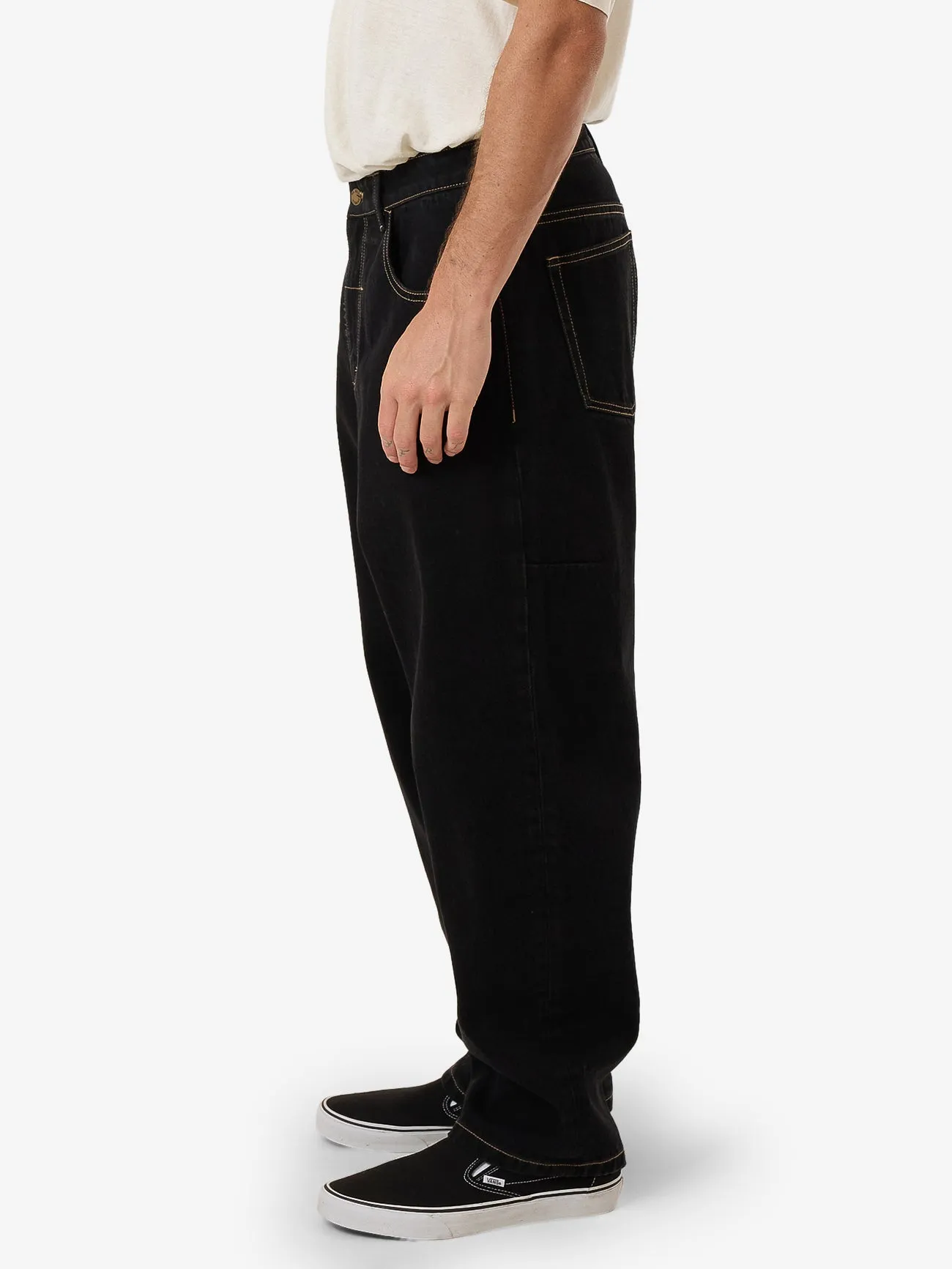 Big Slacker Baggy Embro Denim Jean - Black Rinse sold by Thrills product image thumbnail 3