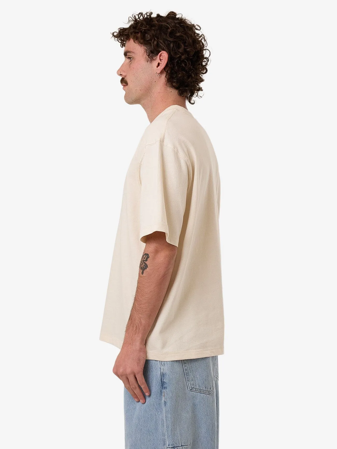 Chain Of Formation Embro Box Fit Oversize Short Tee - Unbleached sold by Thrills product image thumbnail 4