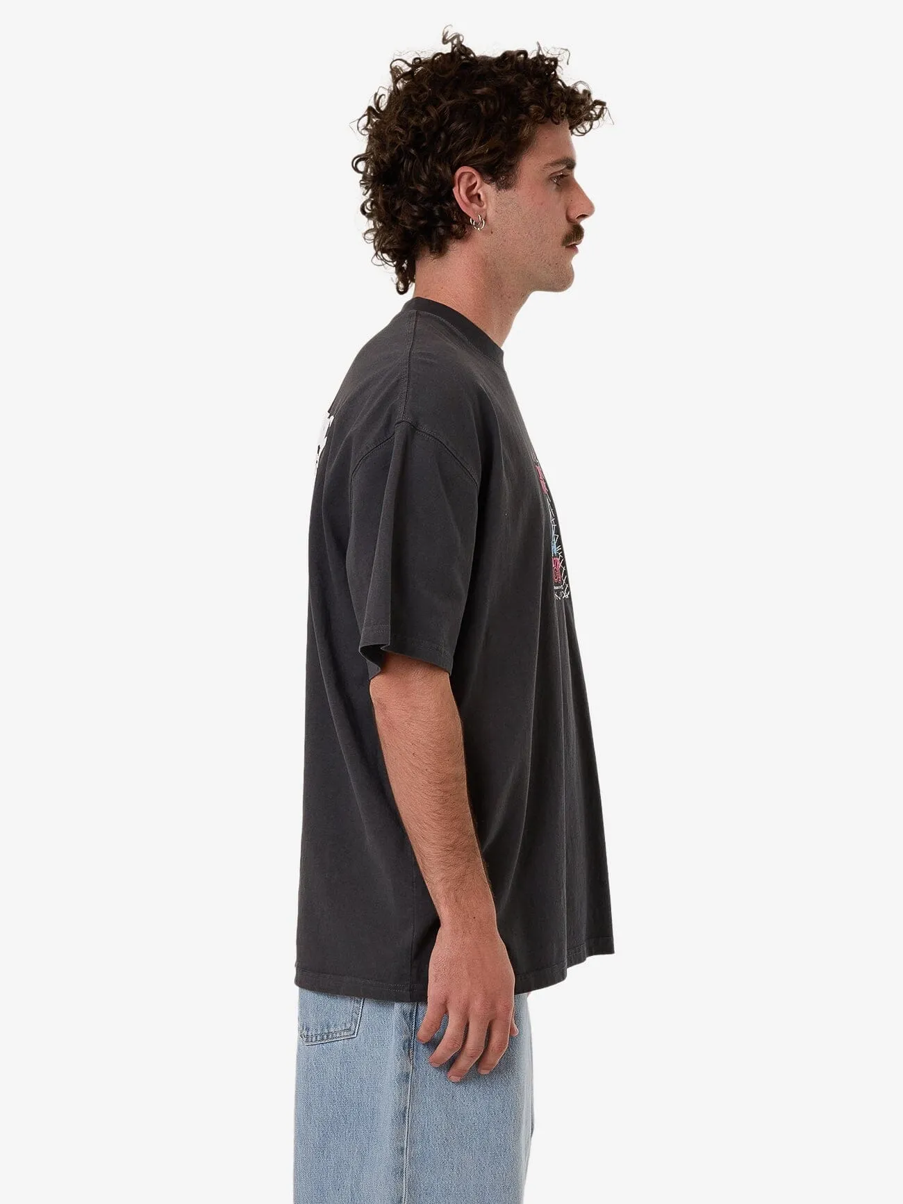 Chain Of Formation Box Fit Oversize Tee - Dark Charcoal sold by Thrills product image thumbnail 4