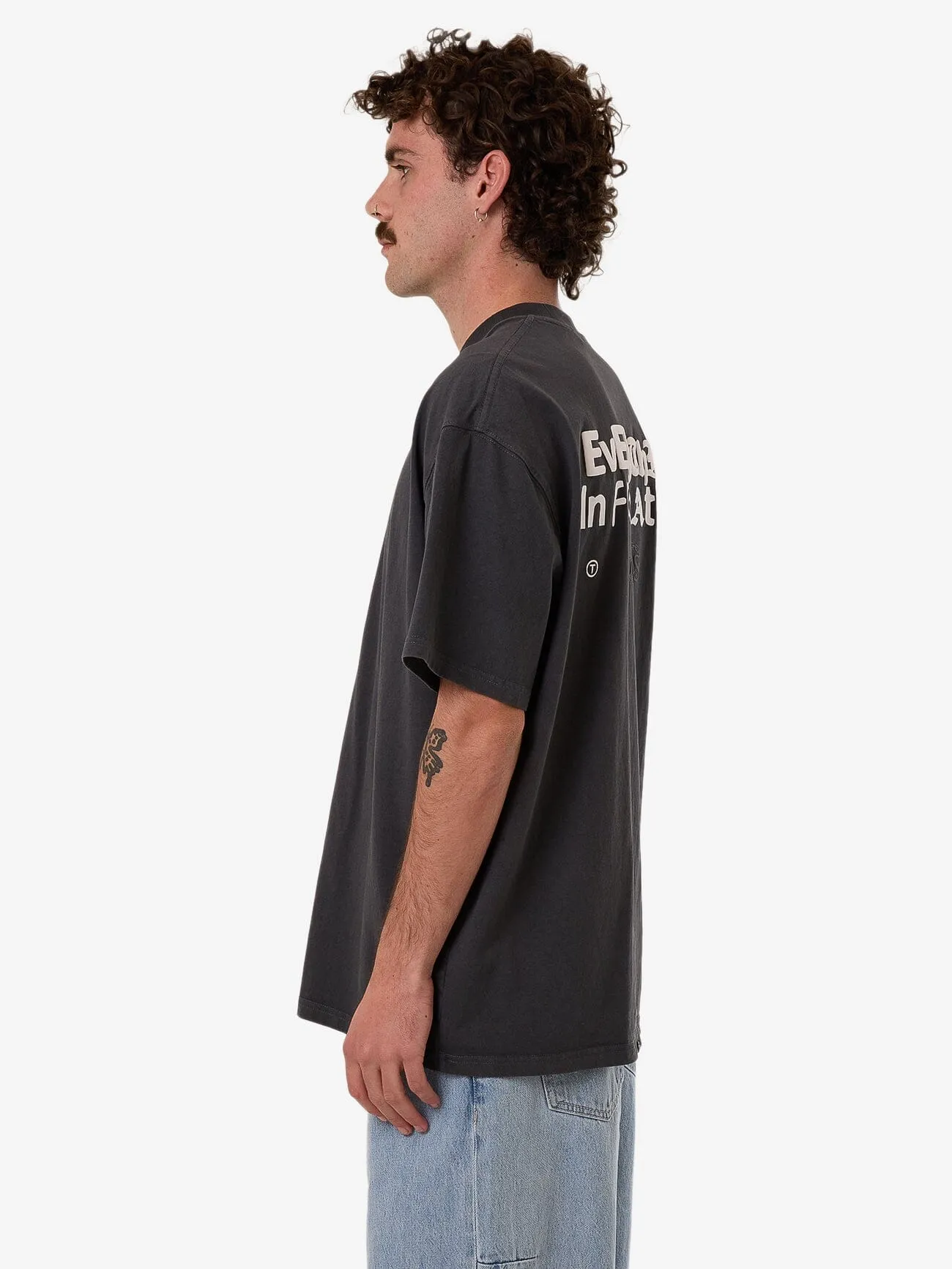 Chain Of Formation Box Fit Oversize Tee - Dark Charcoal sold by Thrills product image thumbnail 5