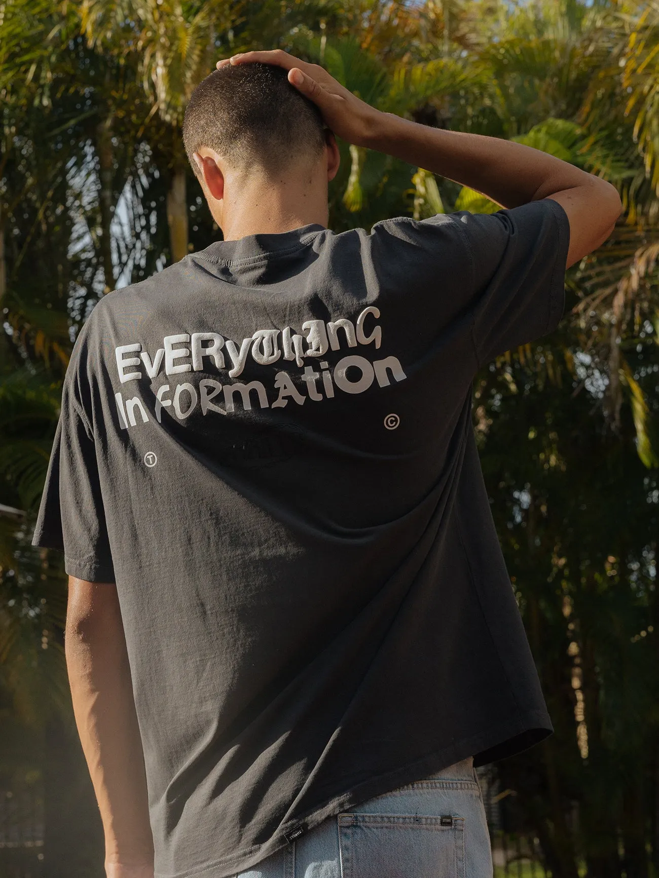 Chain Of Formation Box Fit Oversize Tee - Dark Charcoal sold by Thrills product image thumbnail 2