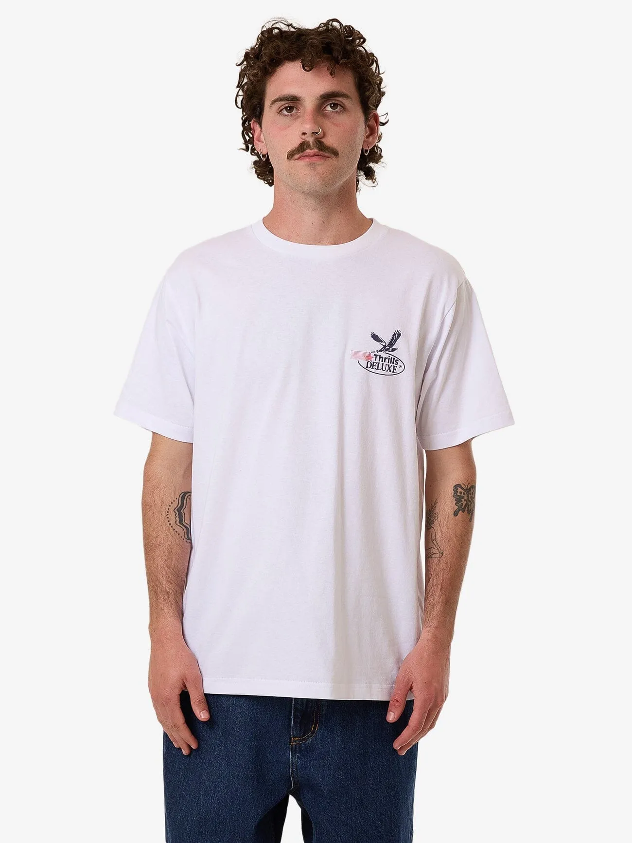 Deluxe Merch Fit Tee - White sold by Thrills