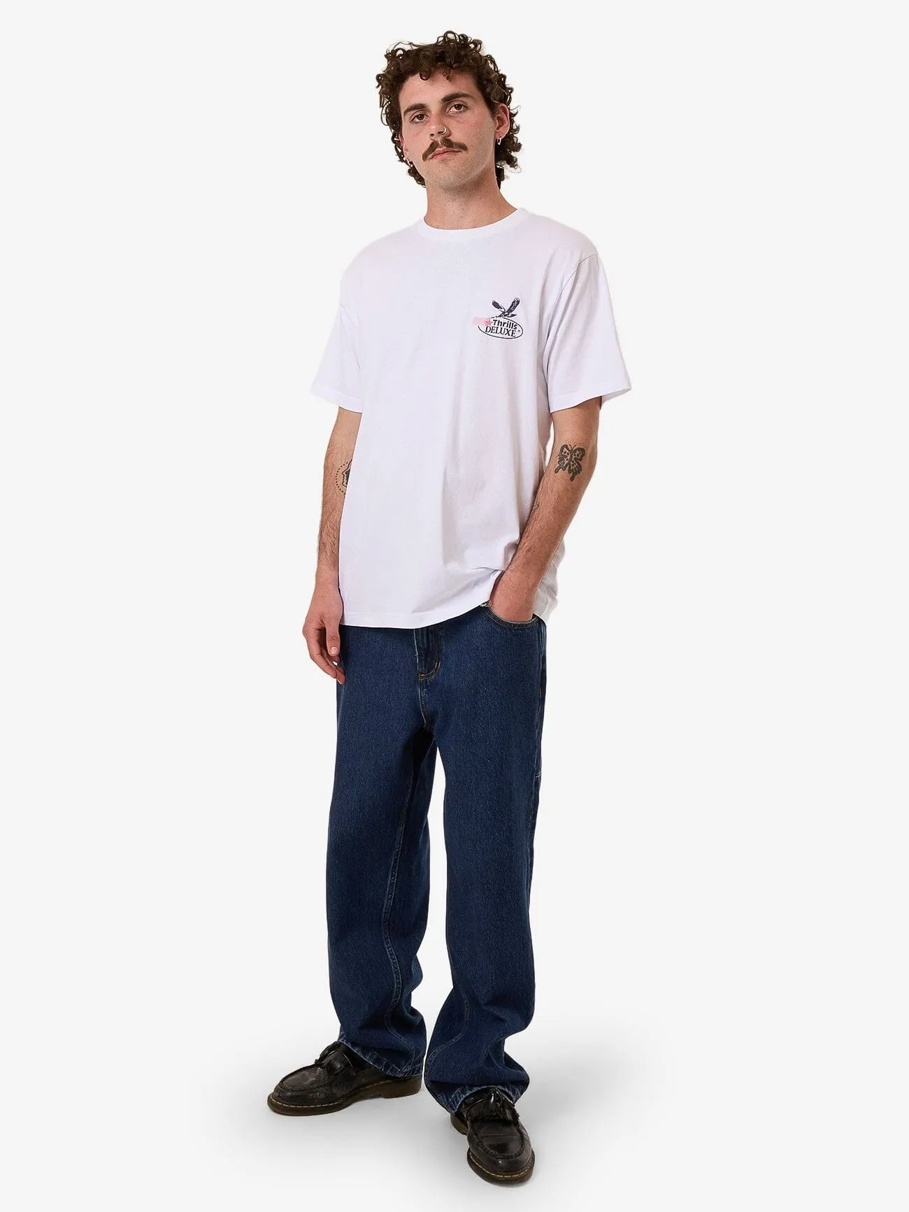 Deluxe Merch Fit Tee - White sold by Thrills product image thumbnail 4