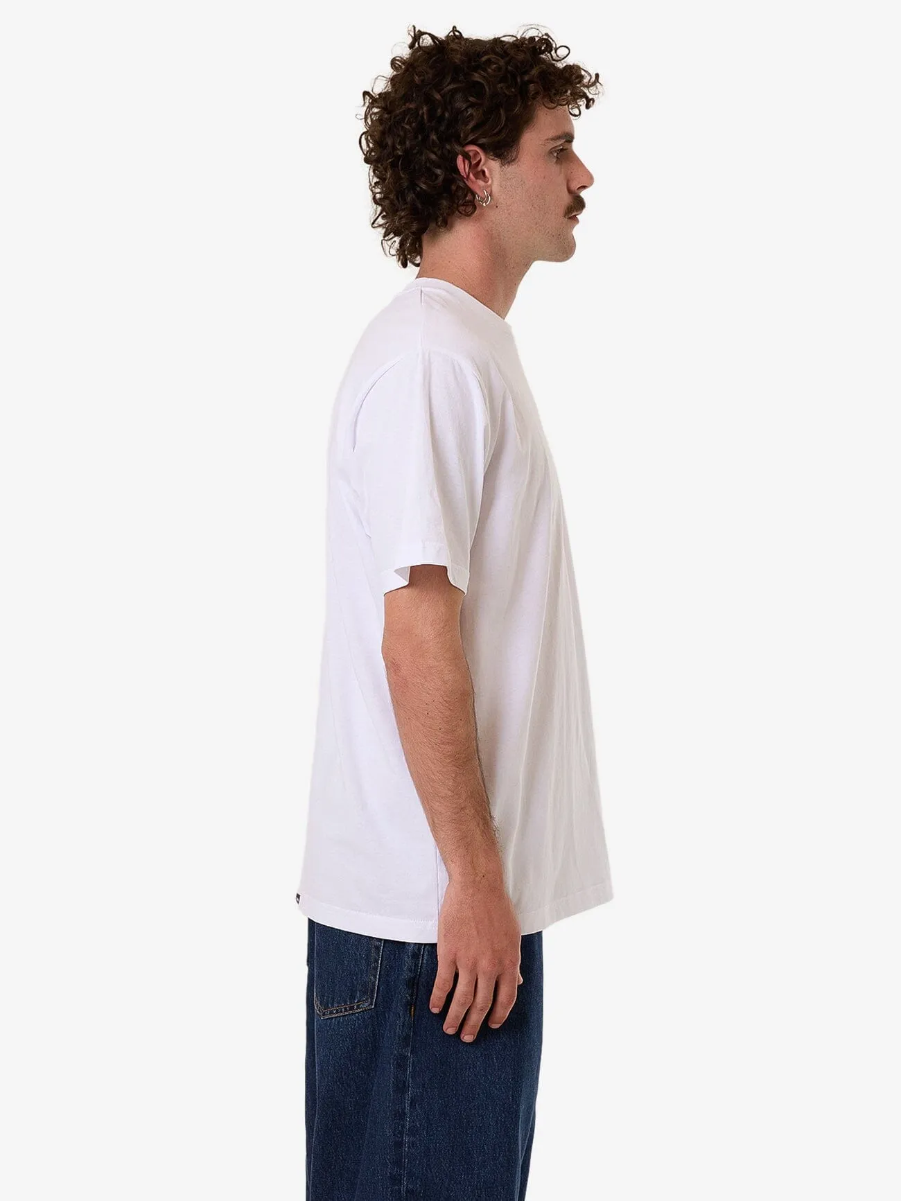 Deluxe Merch Fit Tee - White sold by Thrills product image thumbnail 3