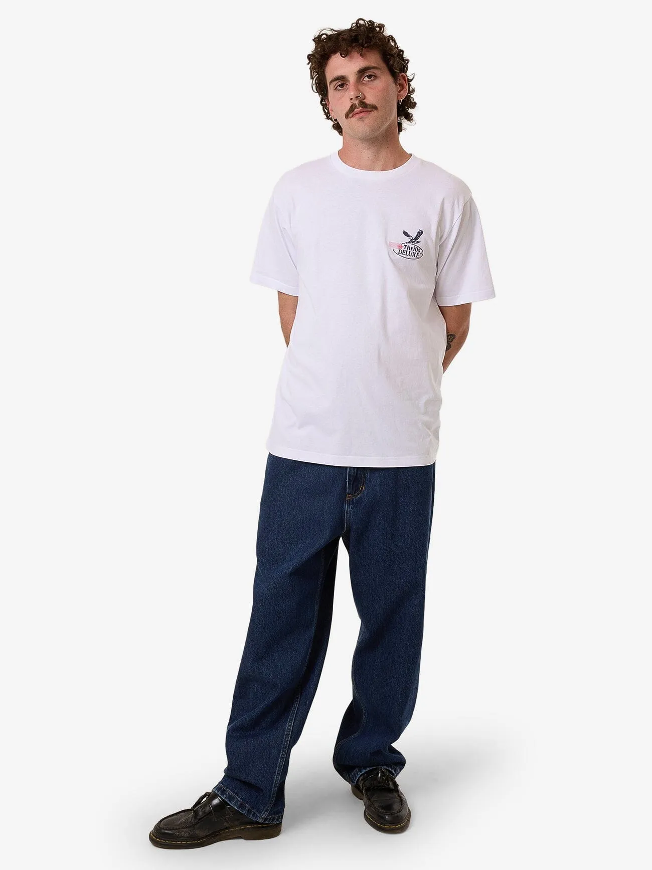 Deluxe Merch Fit Tee - White sold by Thrills product image thumbnail 5