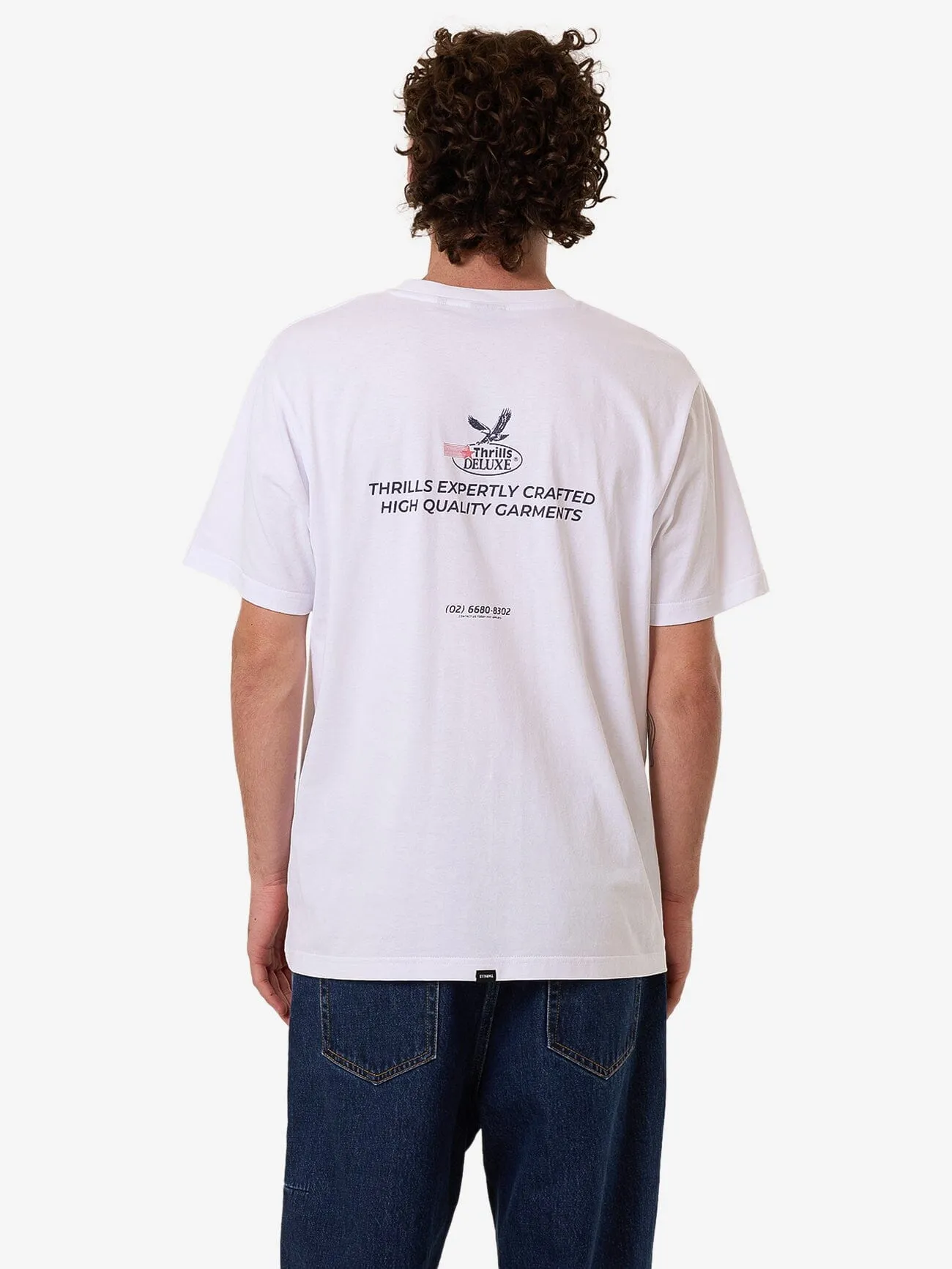 Deluxe Merch Fit Tee - White sold by Thrills product image thumbnail 2