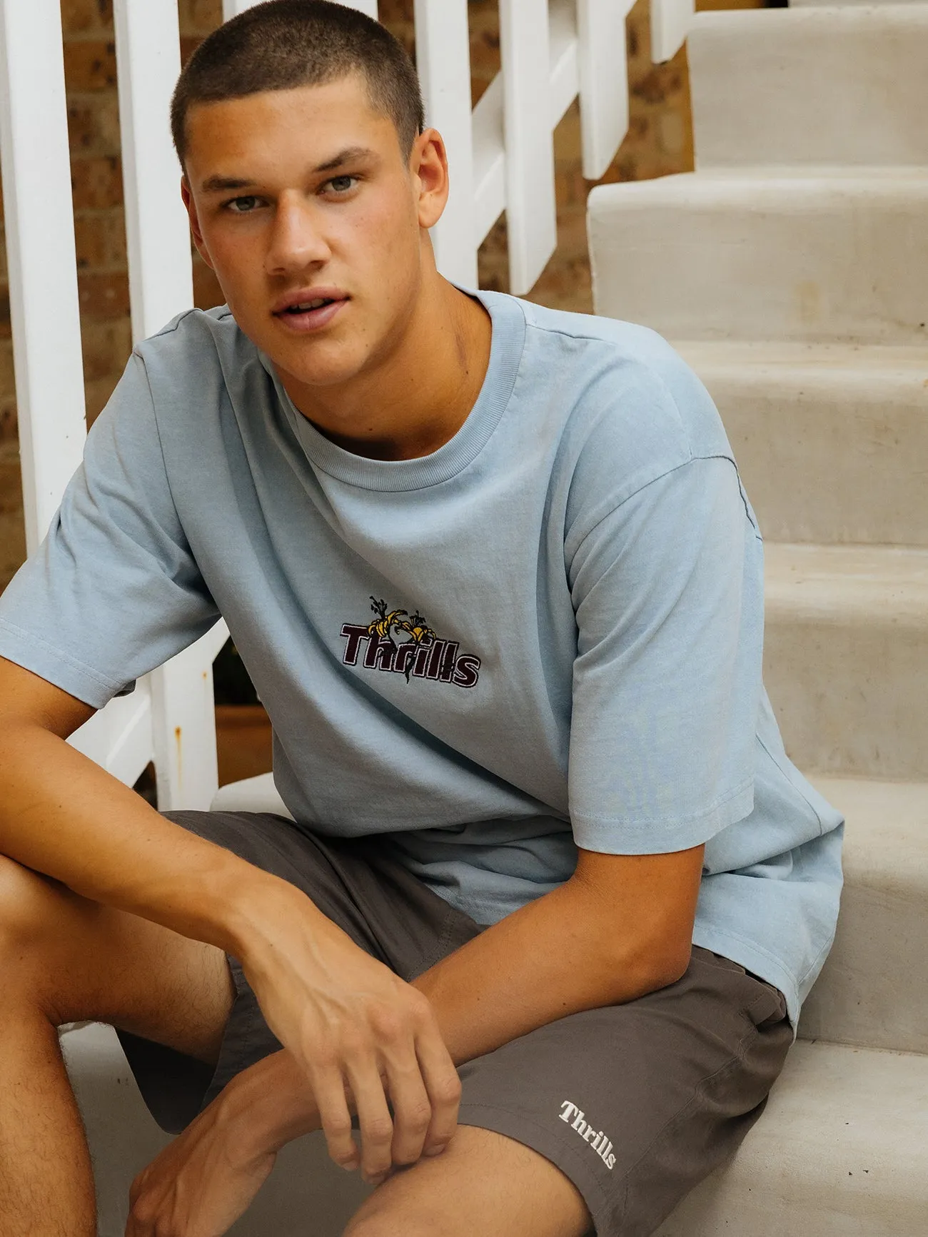 Solace Of Nature Oversize Fit Tee - Blue Fog sold by Thrills product image thumbnail 2