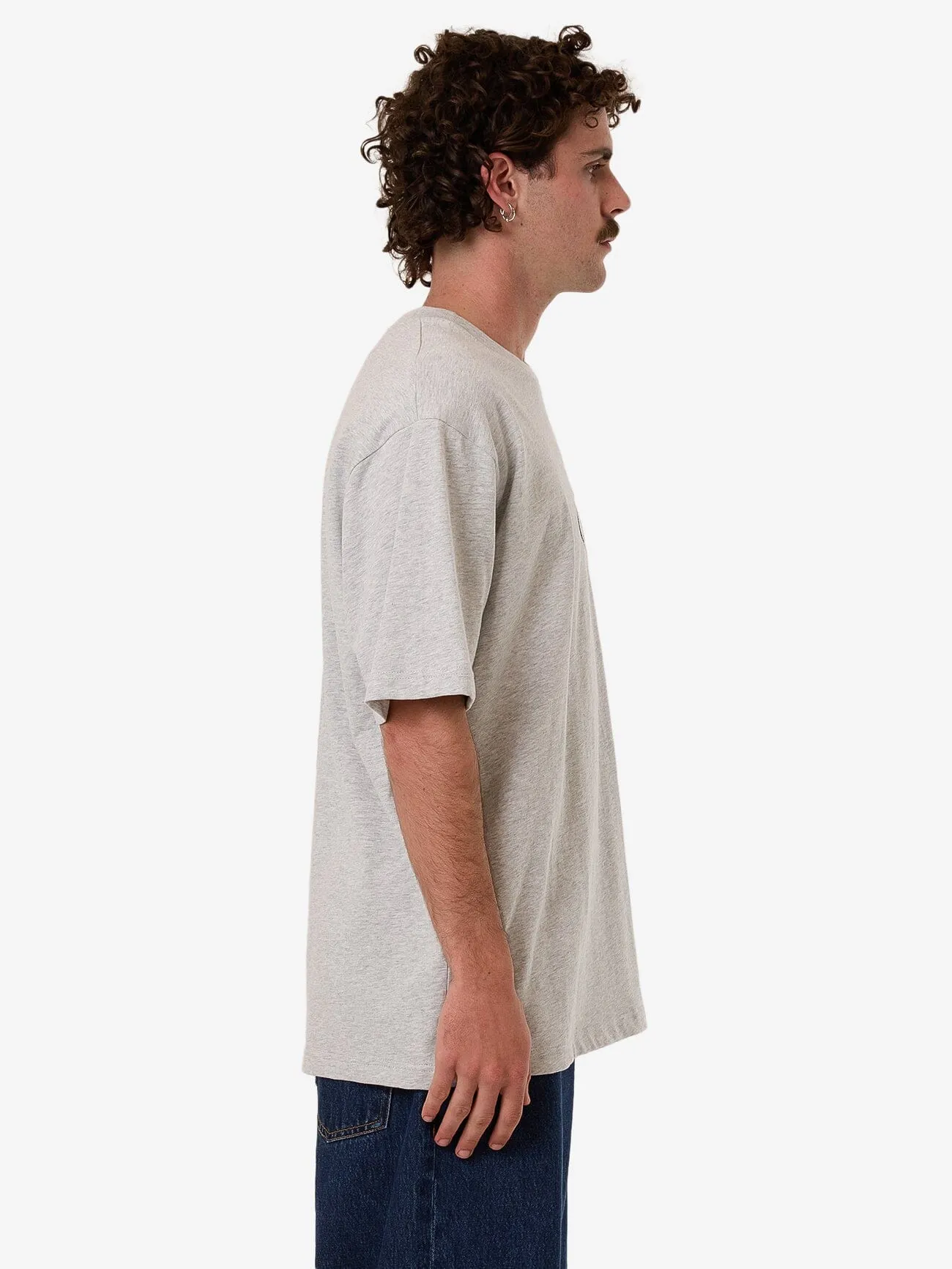 Born To Fly Embro Oversize Fit Tee - Snow Marle sold by Thrills product image thumbnail 3