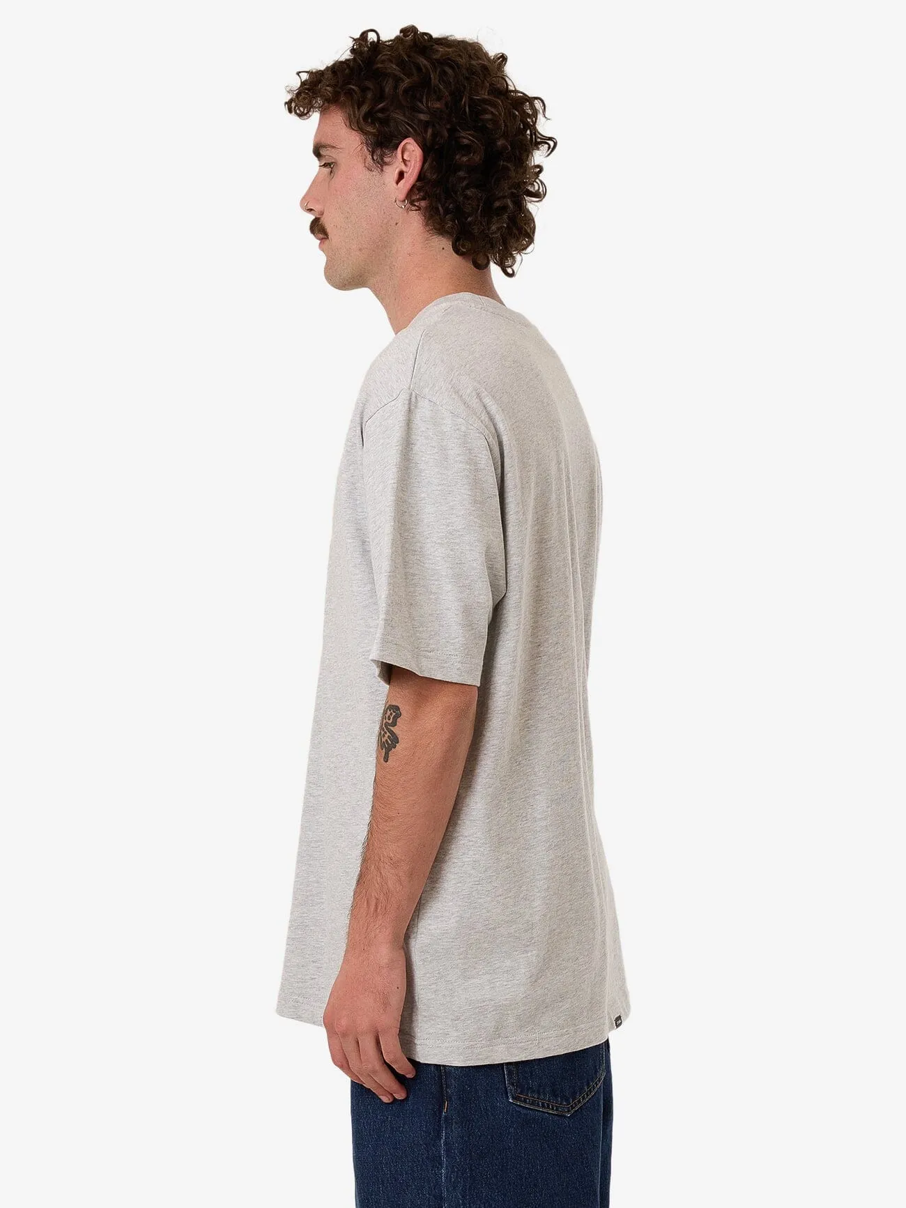Born To Fly Embro Oversize Fit Tee - Snow Marle sold by Thrills product image thumbnail 4