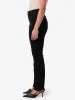 Nicole High Rise Stretch Straight Jean - Black Rinse sold by Thrills