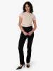 Nicole High Rise Stretch Straight Jean - Black Rinse sold by Thrills
