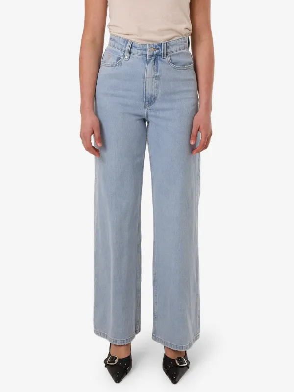 Holly High Rise Stretch Wide Jean - Ageless Blue sold by Thrills