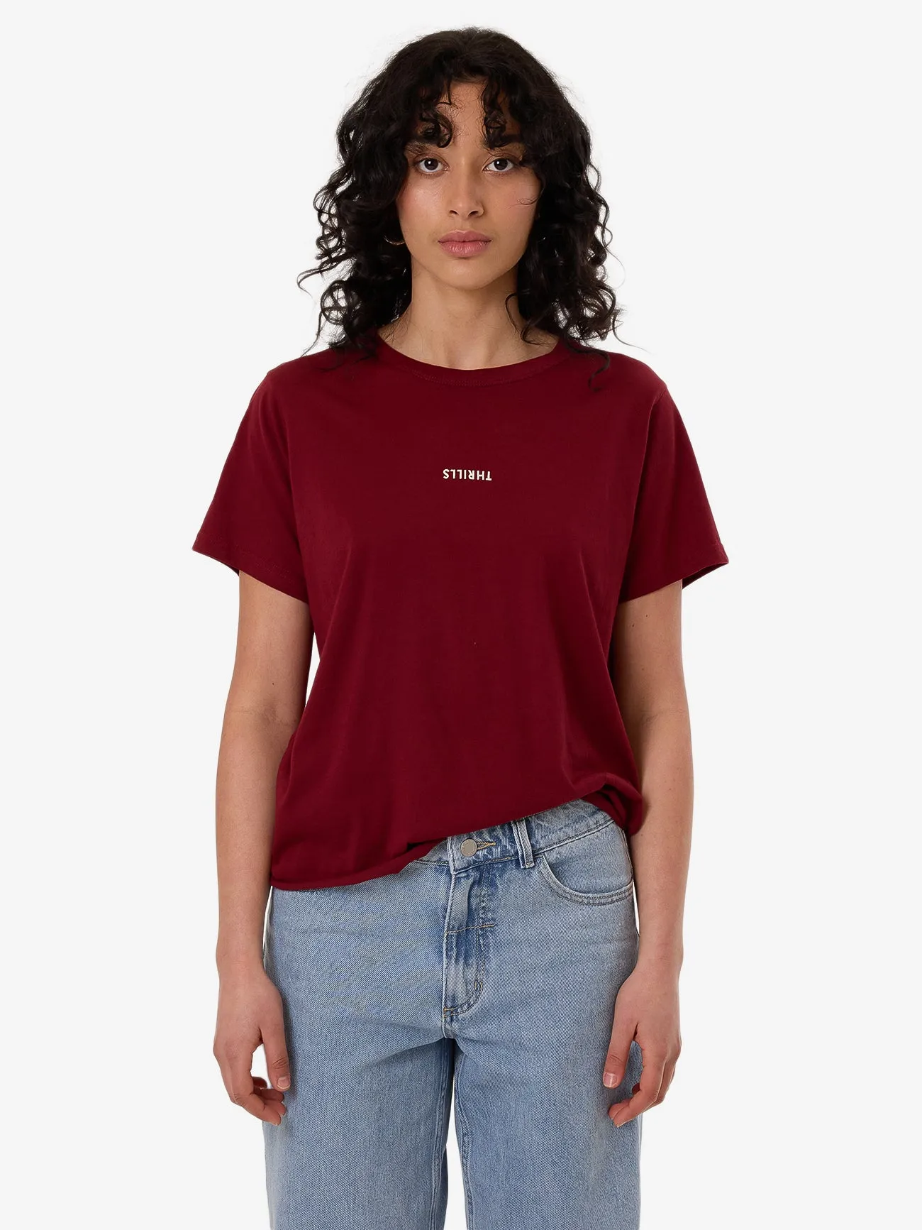 Minimal Thrills Relaxed Tee - Cabernet sold by Thrills