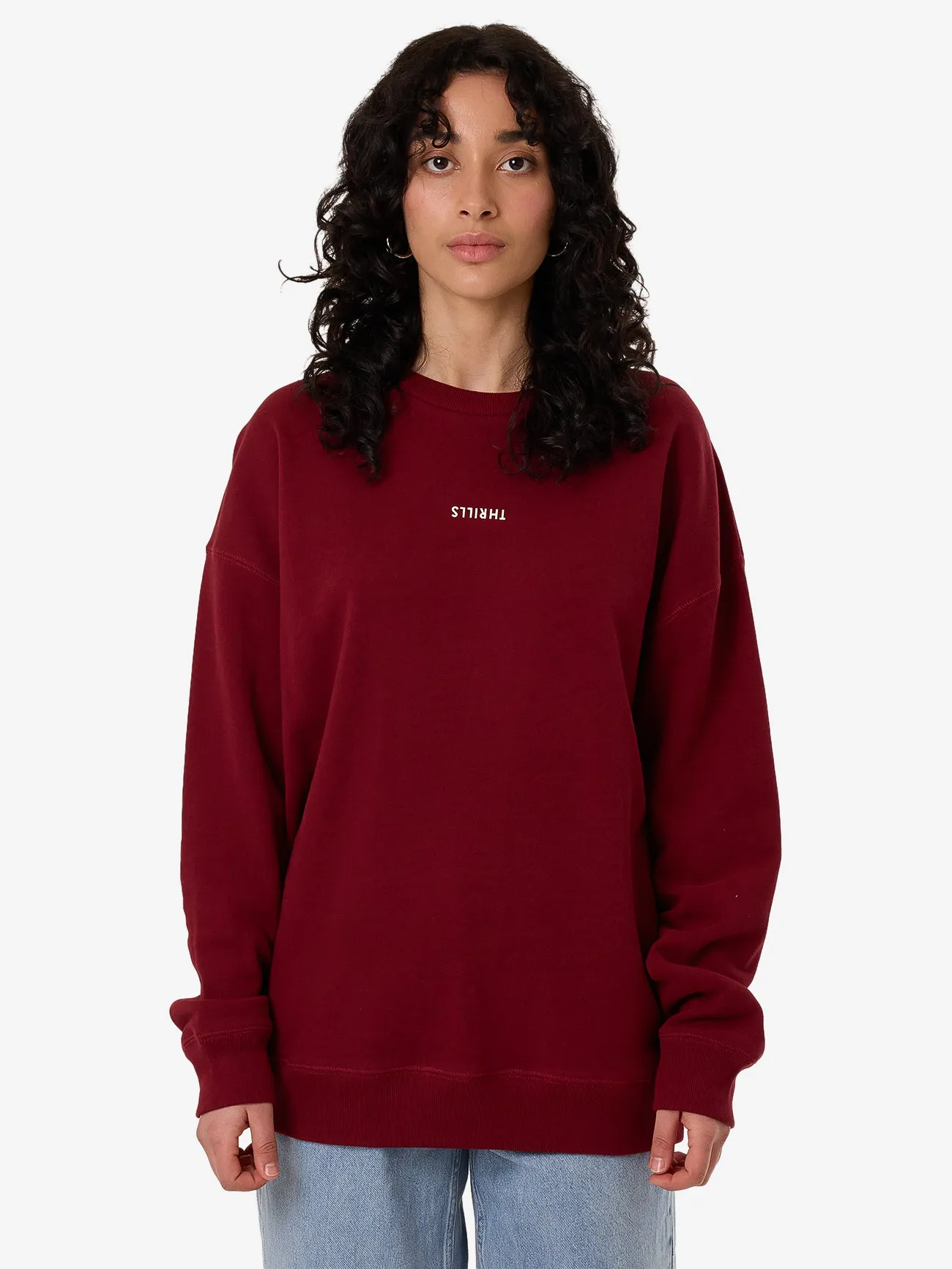 Minimal Thrills Slouch Crew - Cabernet sold by Thrills
