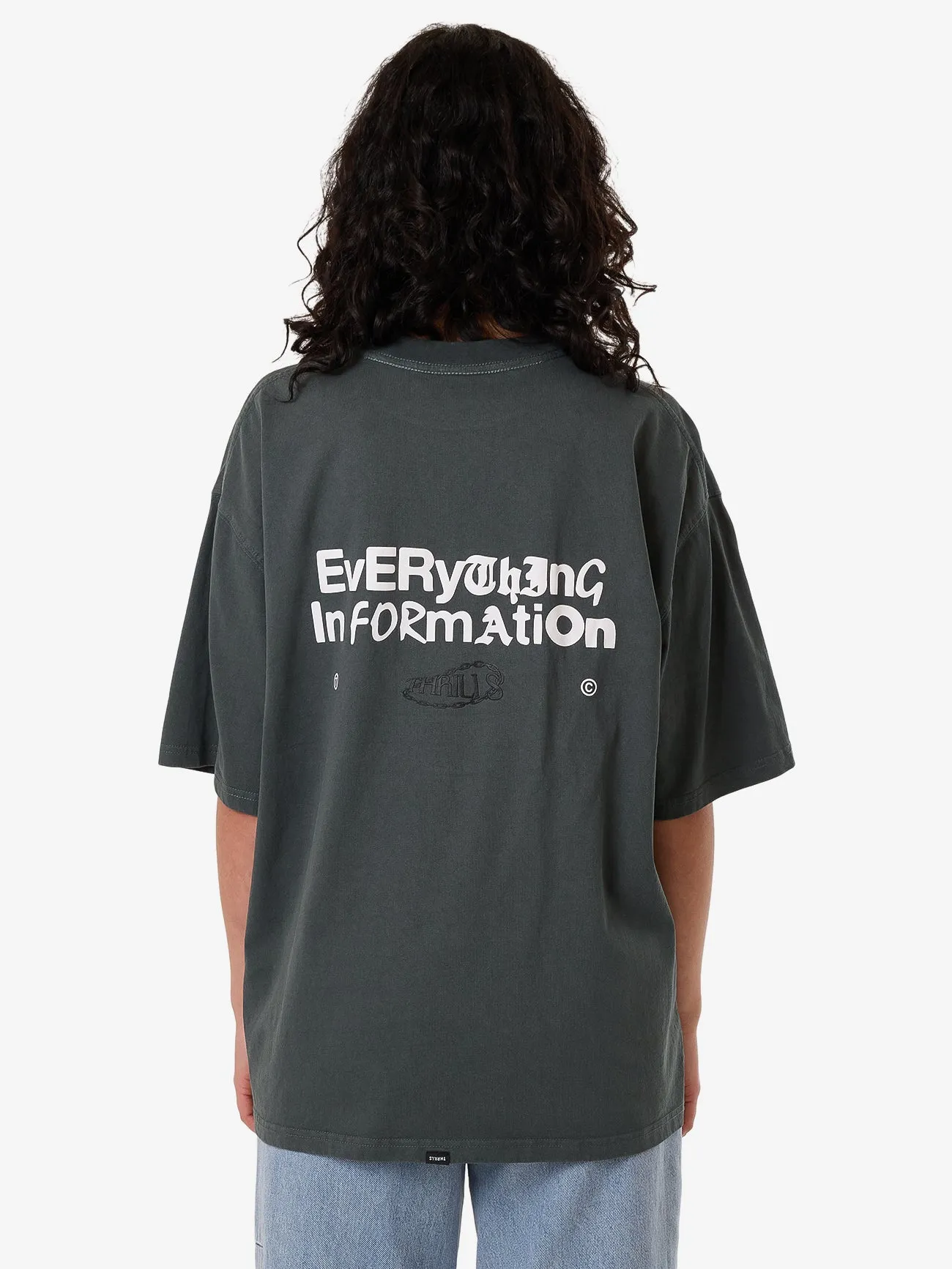 Chain of Formation Oversized Tee - Charcoal Blue sold by Thrills product image thumbnail 2