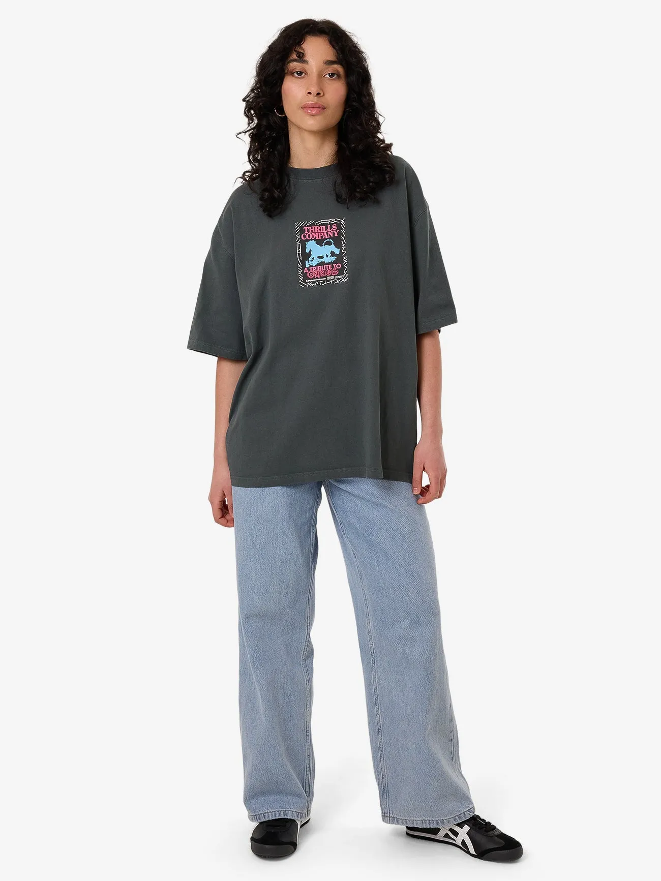 Chain of Formation Oversized Tee - Charcoal Blue sold by Thrills product image thumbnail 5