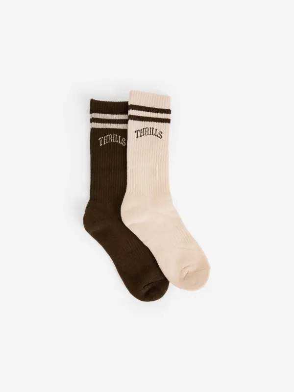 Home Advantage 2 Pack Sock - Heritage White - Wren sold by Thrills