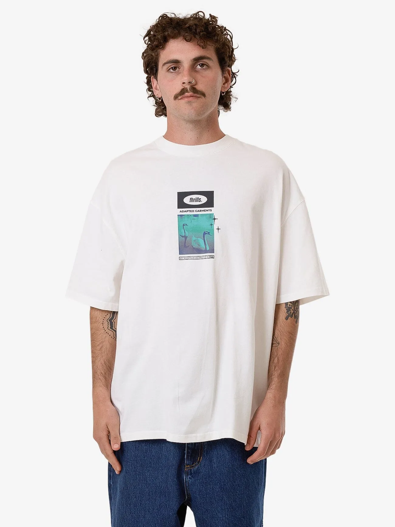 Sweet Anarchy Box Fit Oversize Tee - Dirty White sold by Thrills