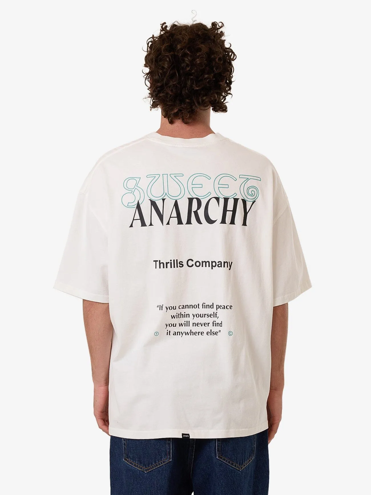 Sweet Anarchy Box Fit Oversize Tee - Dirty White sold by Thrills product image thumbnail 2