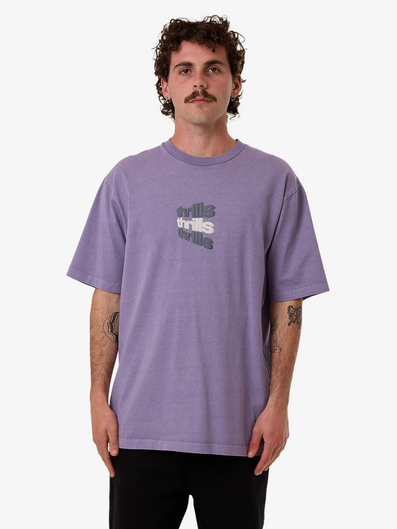 Relax Your Eyes Oversize Fit Tee - Dusk sold by Thrills