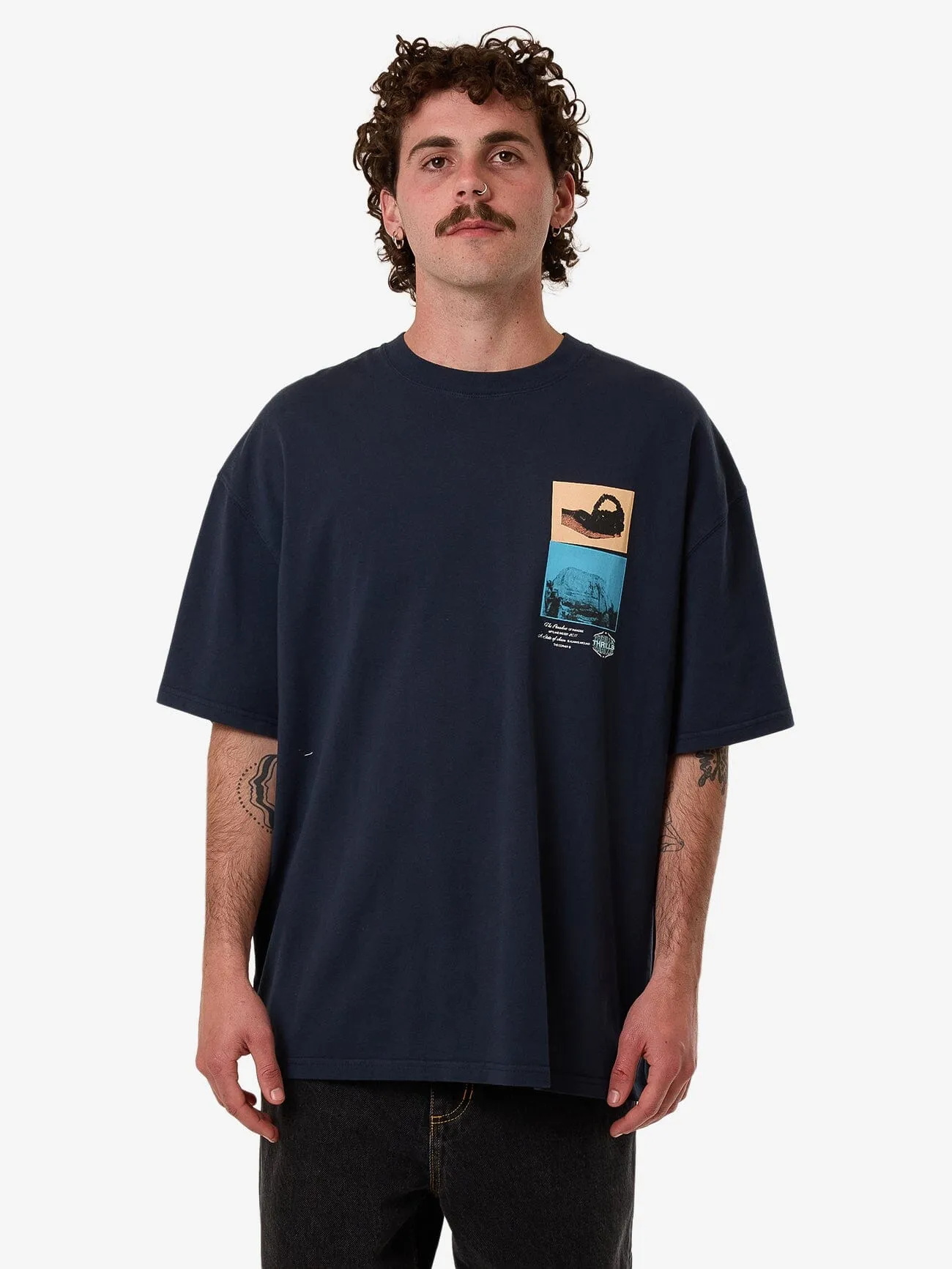Chaotic State Box Fit Oversize Tee - Eclipse sold by Thrills