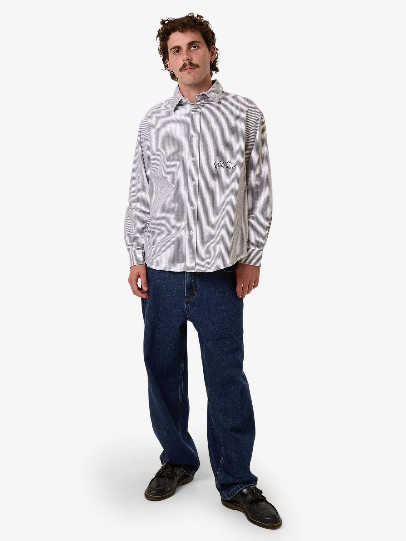 Occasions Filter Long Sleeve Shirt - Black Stripe sold by Thrills product image thumbnail 5