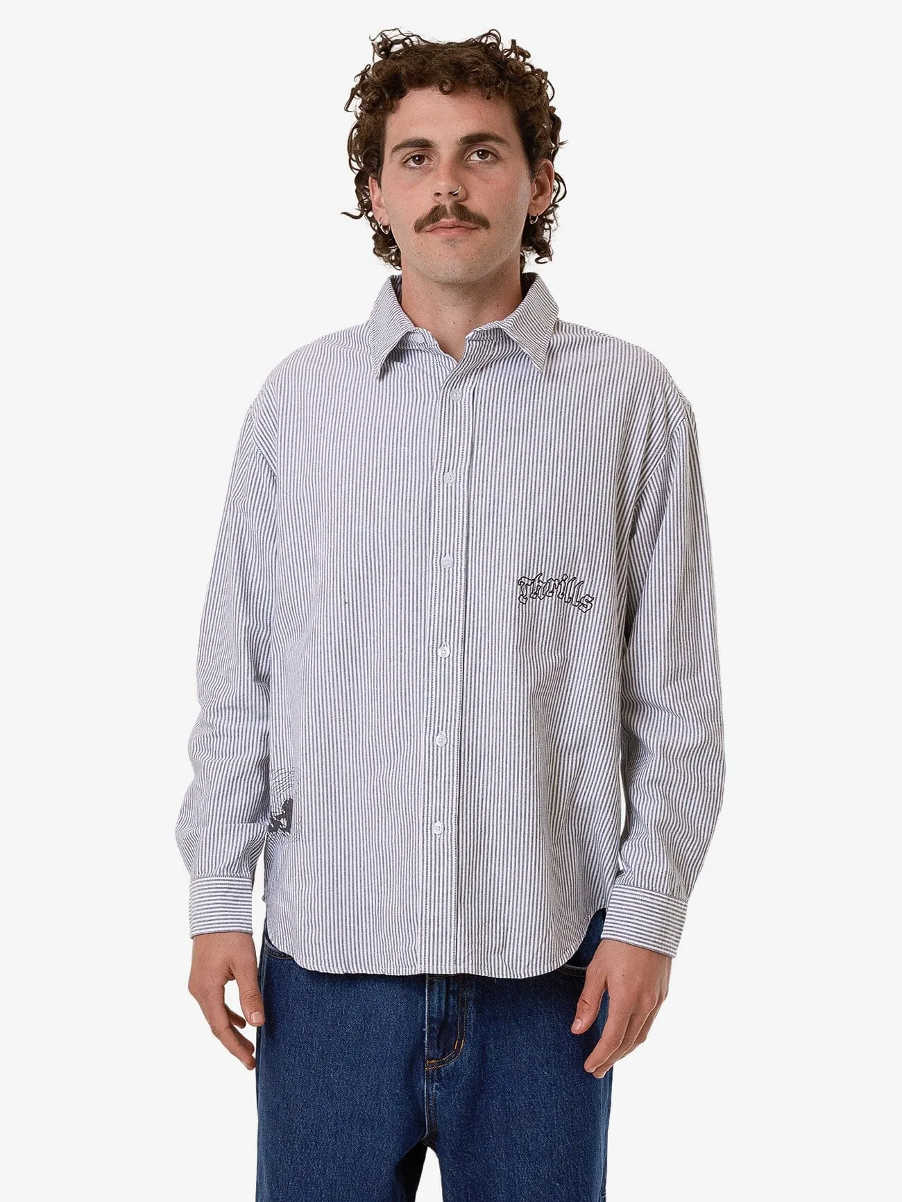 Occasions Filter Long Sleeve Shirt - Black Stripe sold by Thrills