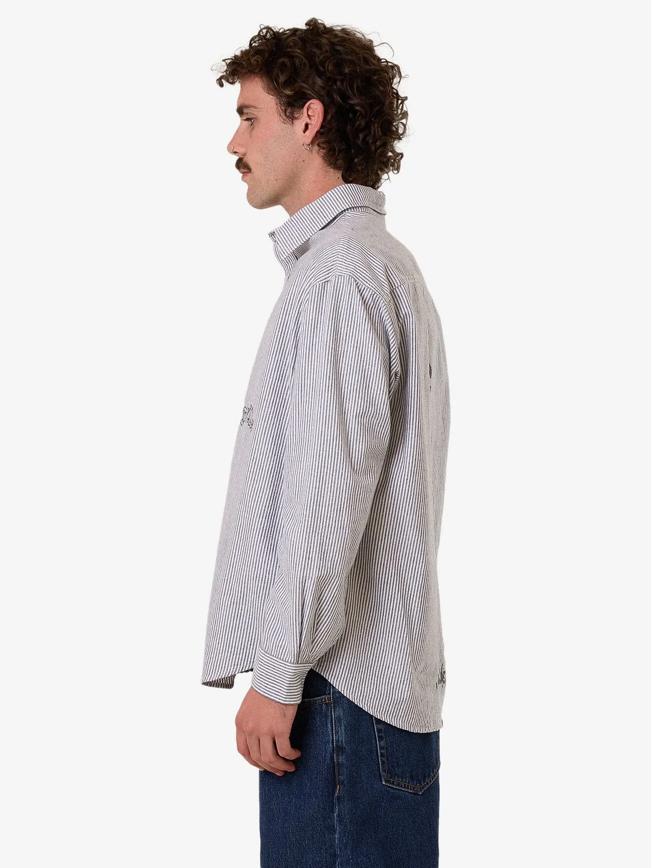 Occasions Filter Long Sleeve Shirt - Black Stripe sold by Thrills product image thumbnail 4