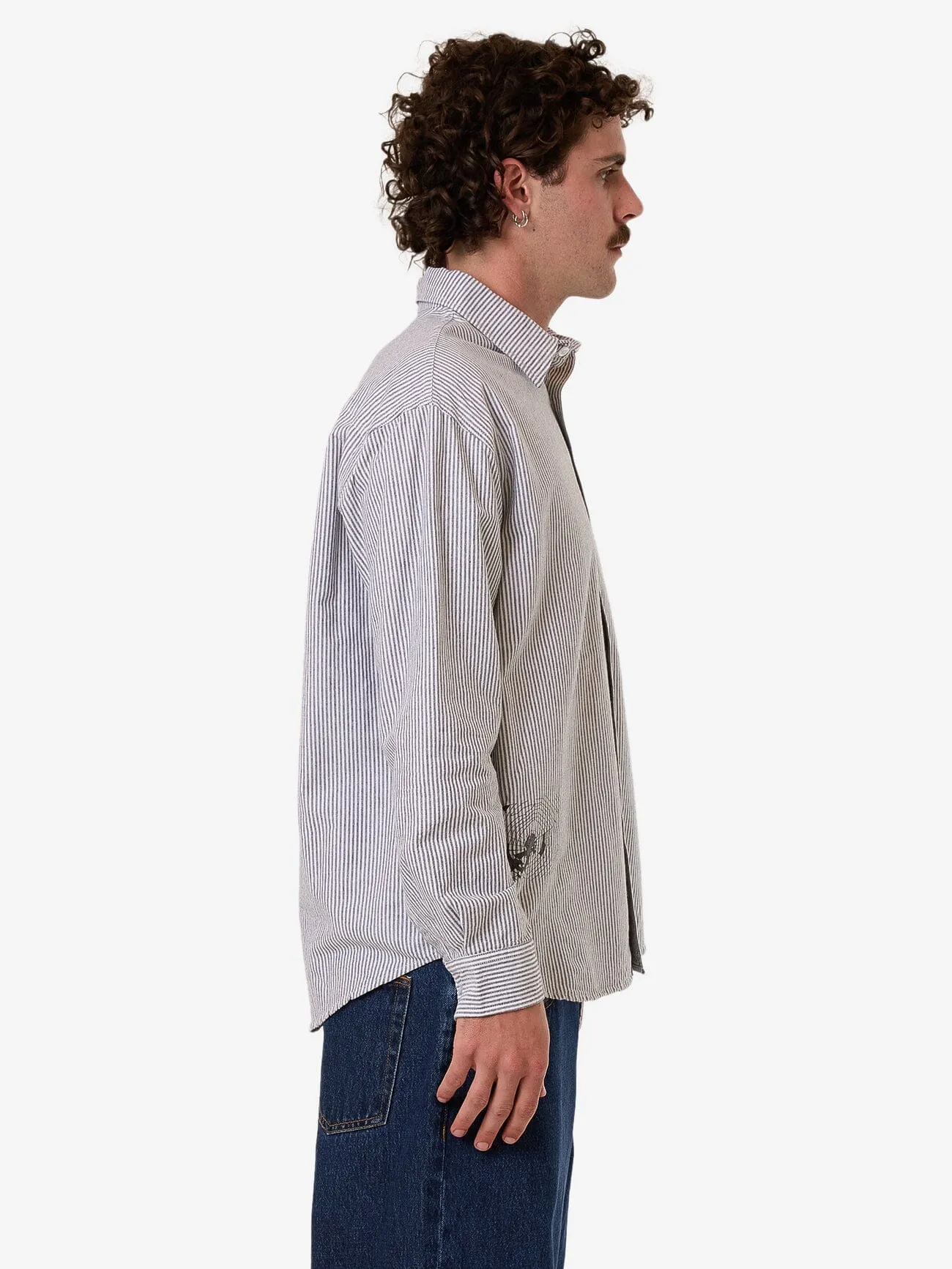 Occasions Filter Long Sleeve Shirt - Black Stripe sold by Thrills product image thumbnail 3