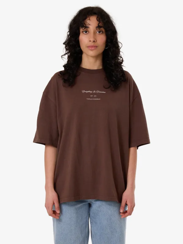 Dalia Oversized Tee - Coffee sold by Thrills