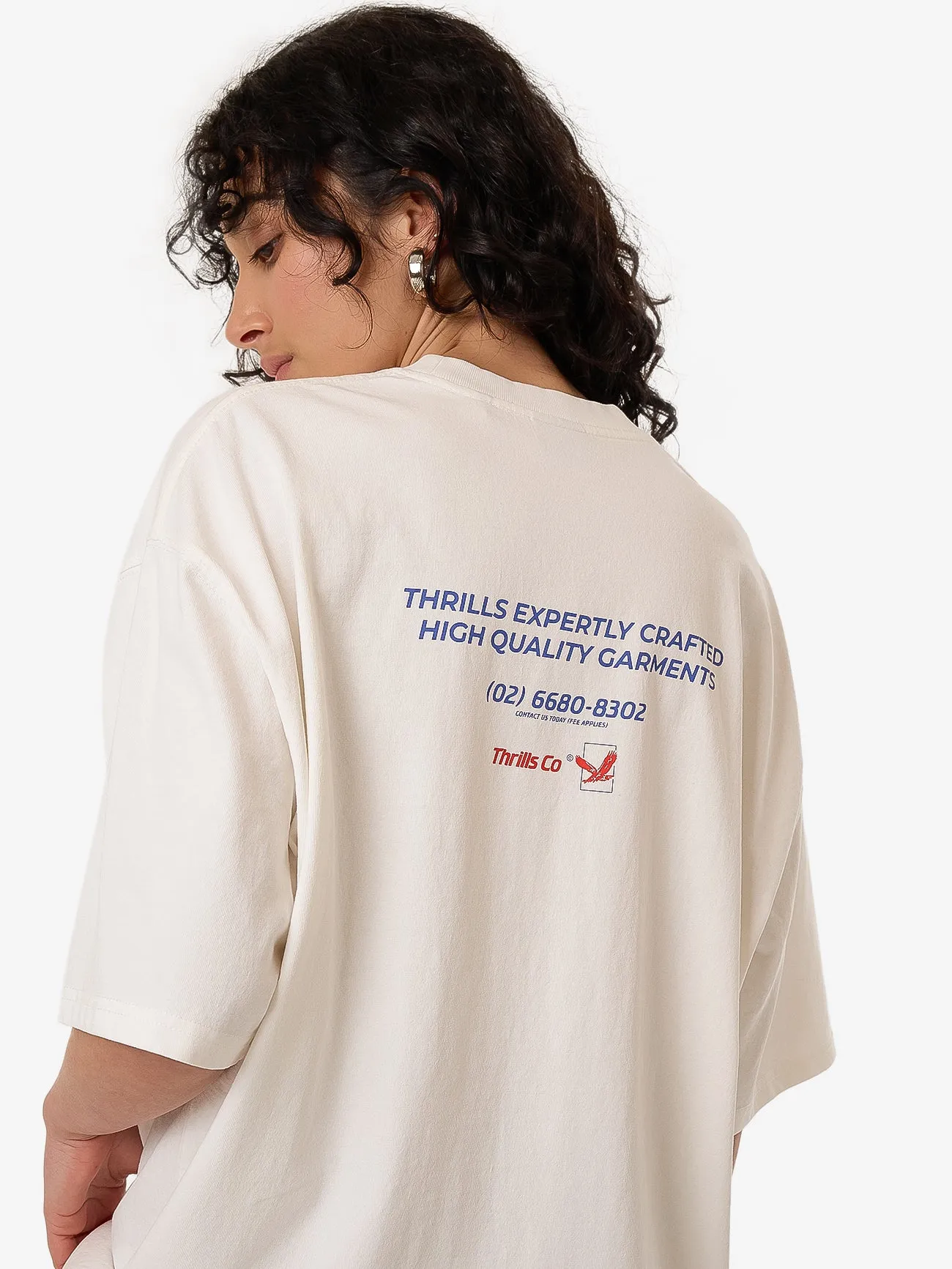 Navigate Oversized Tee - Chalk sold by Thrills product image thumbnail 3