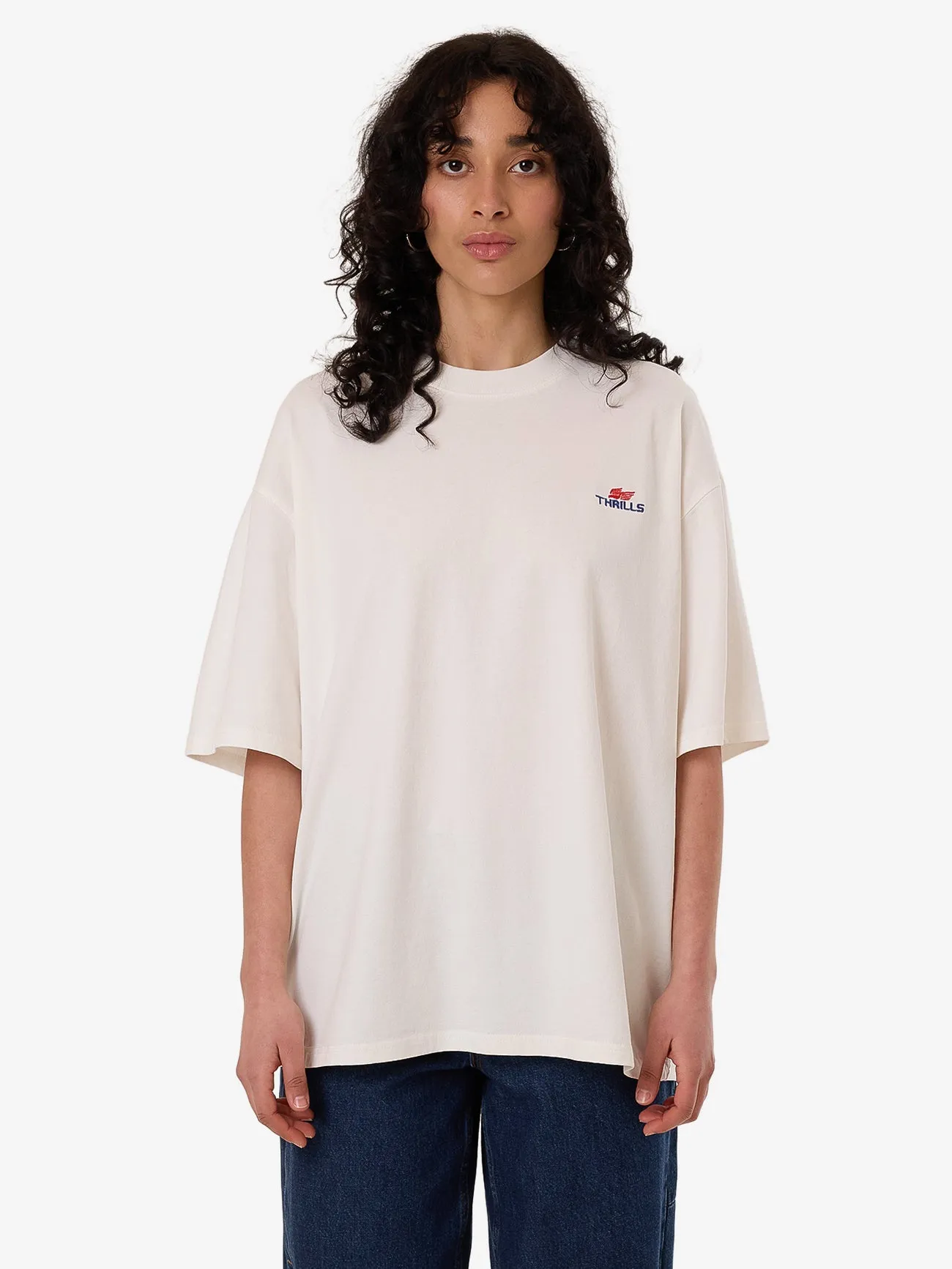Navigate Oversized Tee - Chalk sold by Thrills