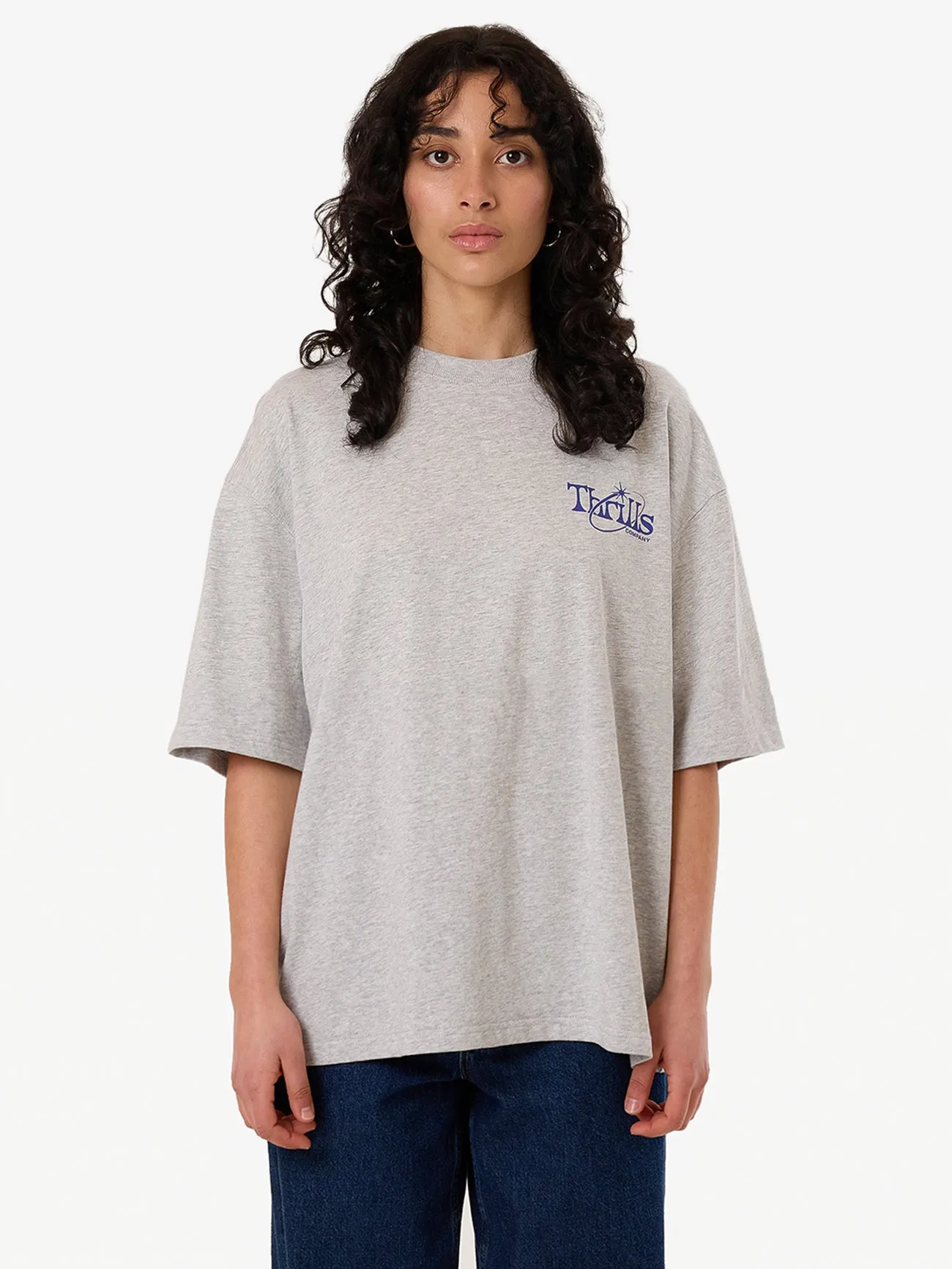 Ambient Connection Oversized Tee - Snow Marle sold by Thrills