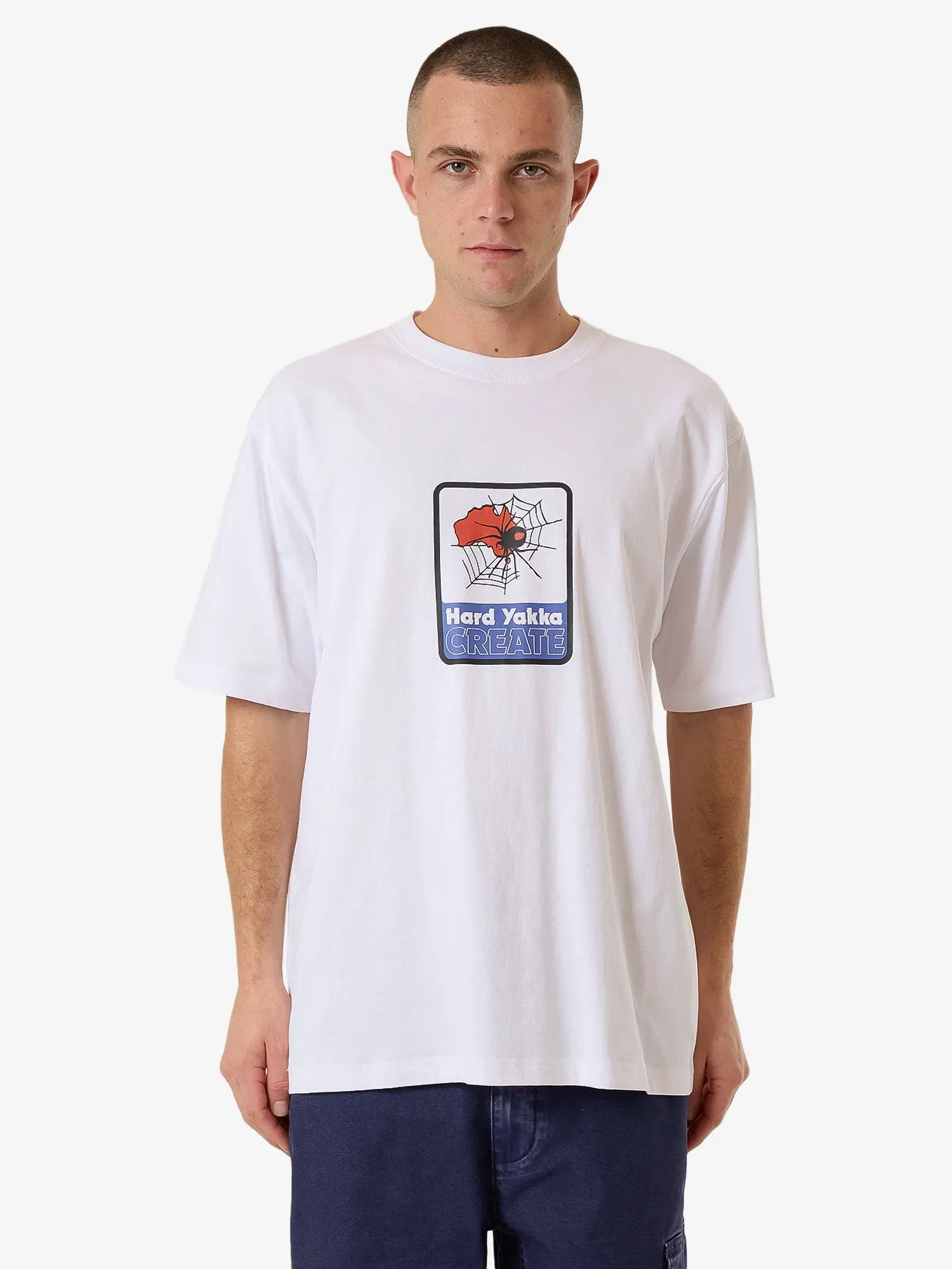 HYC Redback Oversize Fit Tee - White sold by Thrills