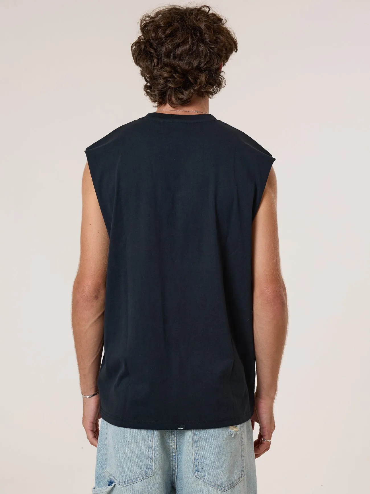 Recruit Merch Fit Muscle Tee - Washed Black sold by Thrills product image thumbnail 2