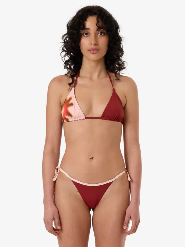 Ember String Bikini Bottom - Crimson sold by Thrills