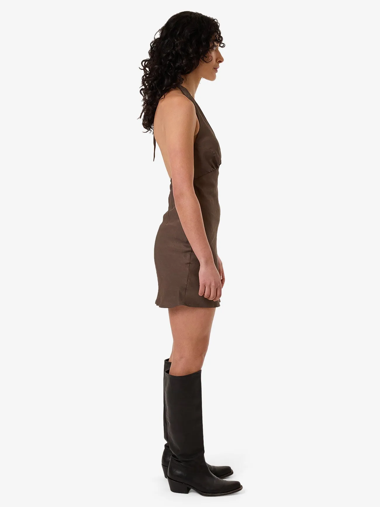Dakota Halter Mini Dress - Fungi sold by Thrills product image thumbnail 4