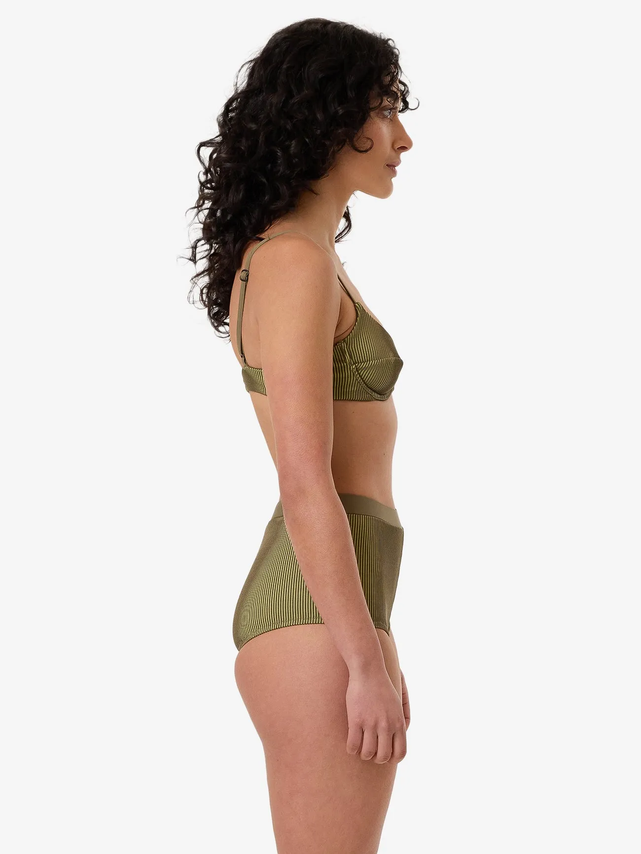 Alba Rib Underwire Bikini Top - Pickle Green sold by Thrills product image thumbnail 3