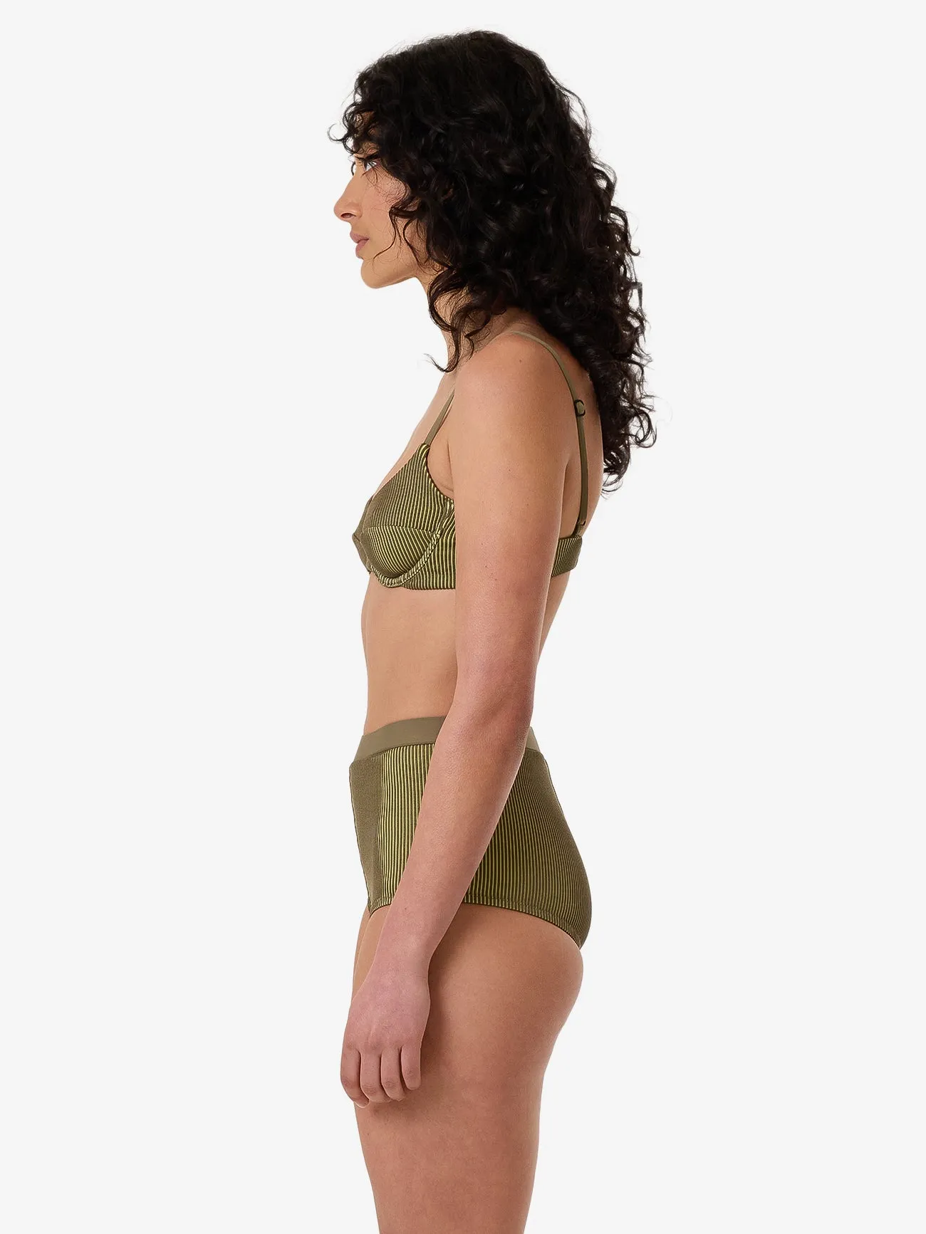 Alba Rib Underwire Bikini Top - Pickle Green sold by Thrills product image thumbnail 4