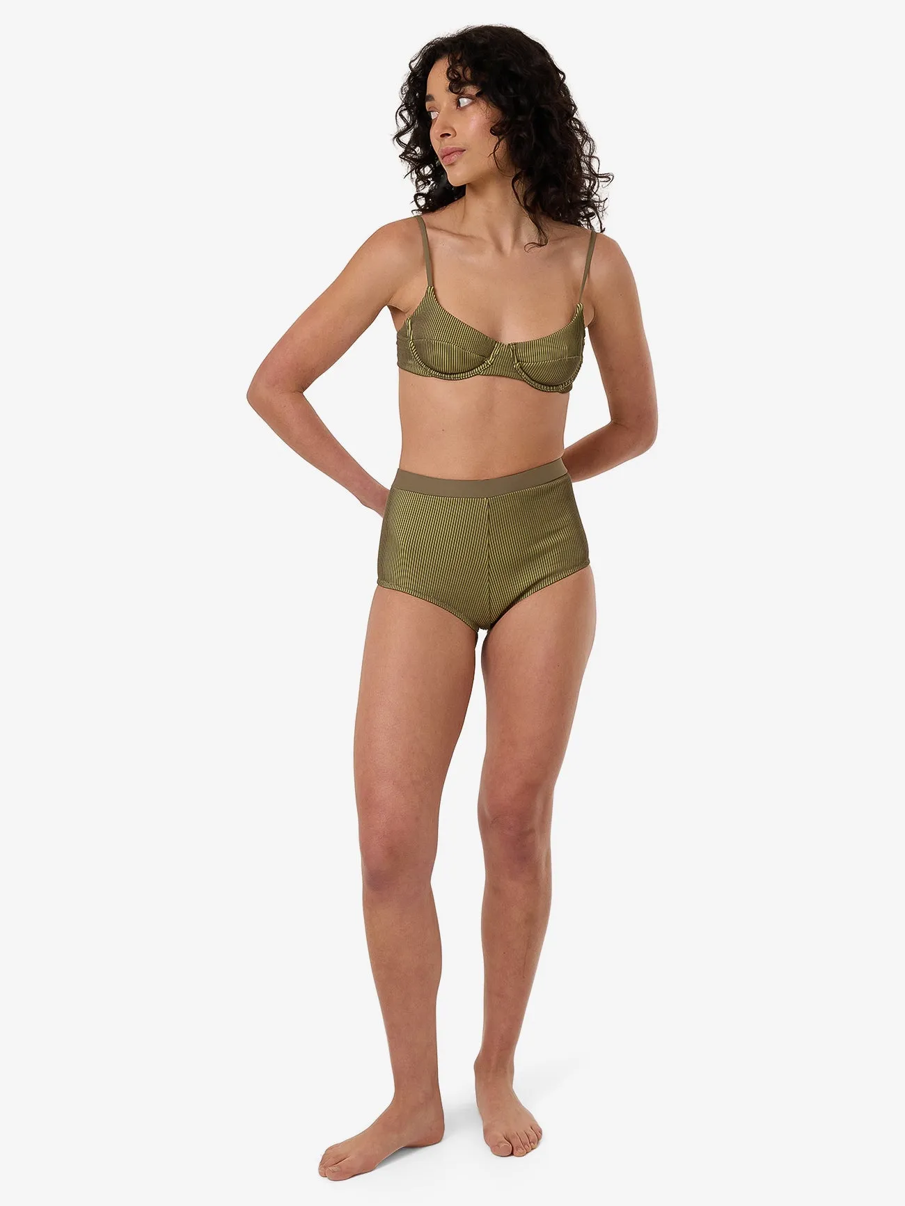 Alba Rib Underwire Bikini Top - Pickle Green sold by Thrills product image thumbnail 5