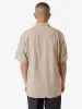 Minimal Thrills Stripe Bowling Shirt - Brindle sold by Thrills