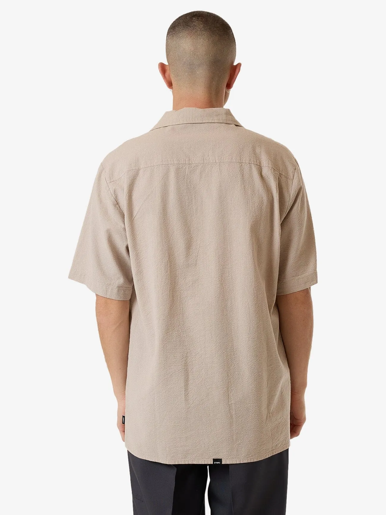 Minimal Thrills Stripe Bowling Shirt - Brindle sold by Thrills product image thumbnail 2