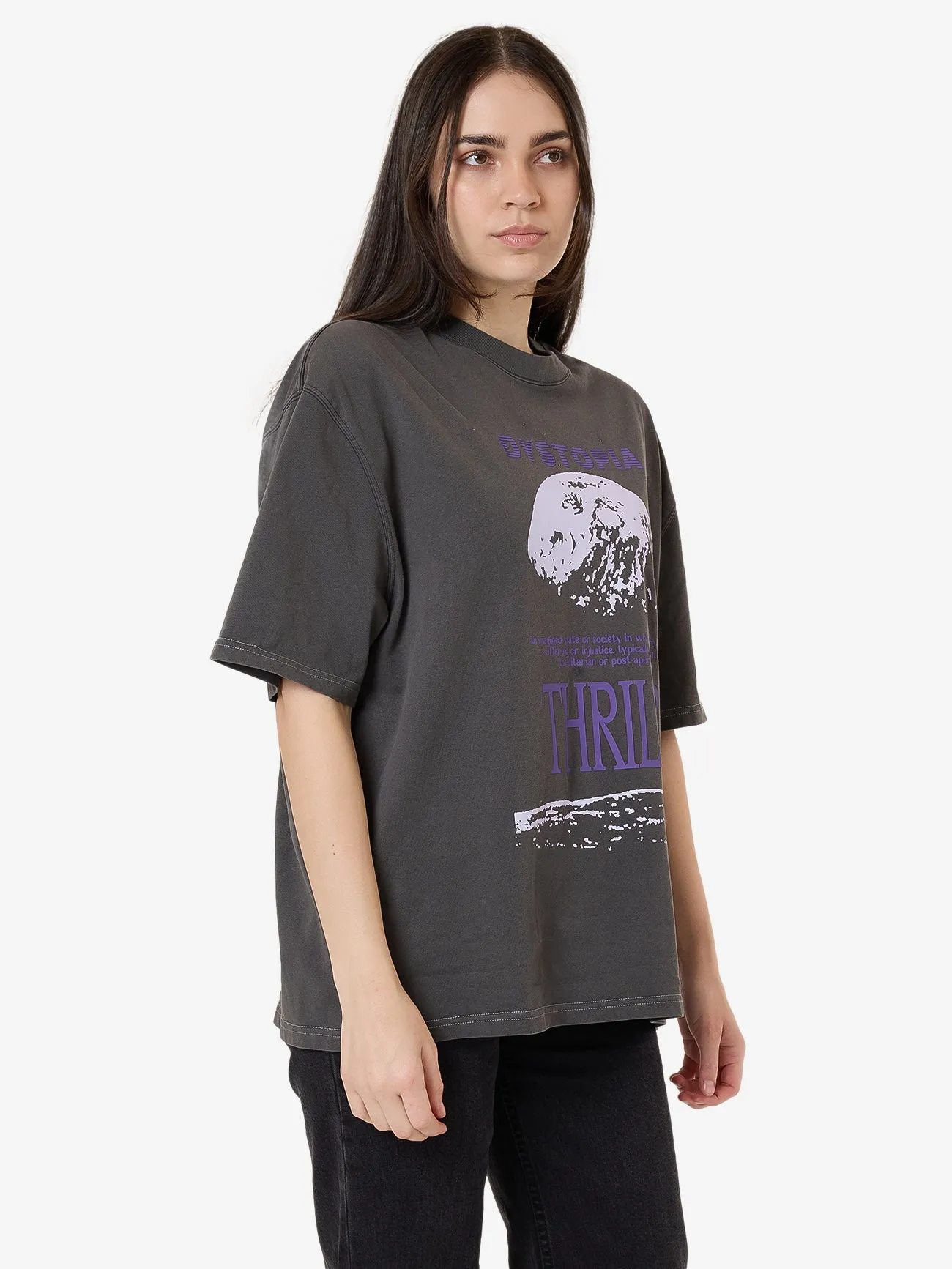 Dystopia Oversized Tee - Merch Black sold by Thrills product image thumbnail 4