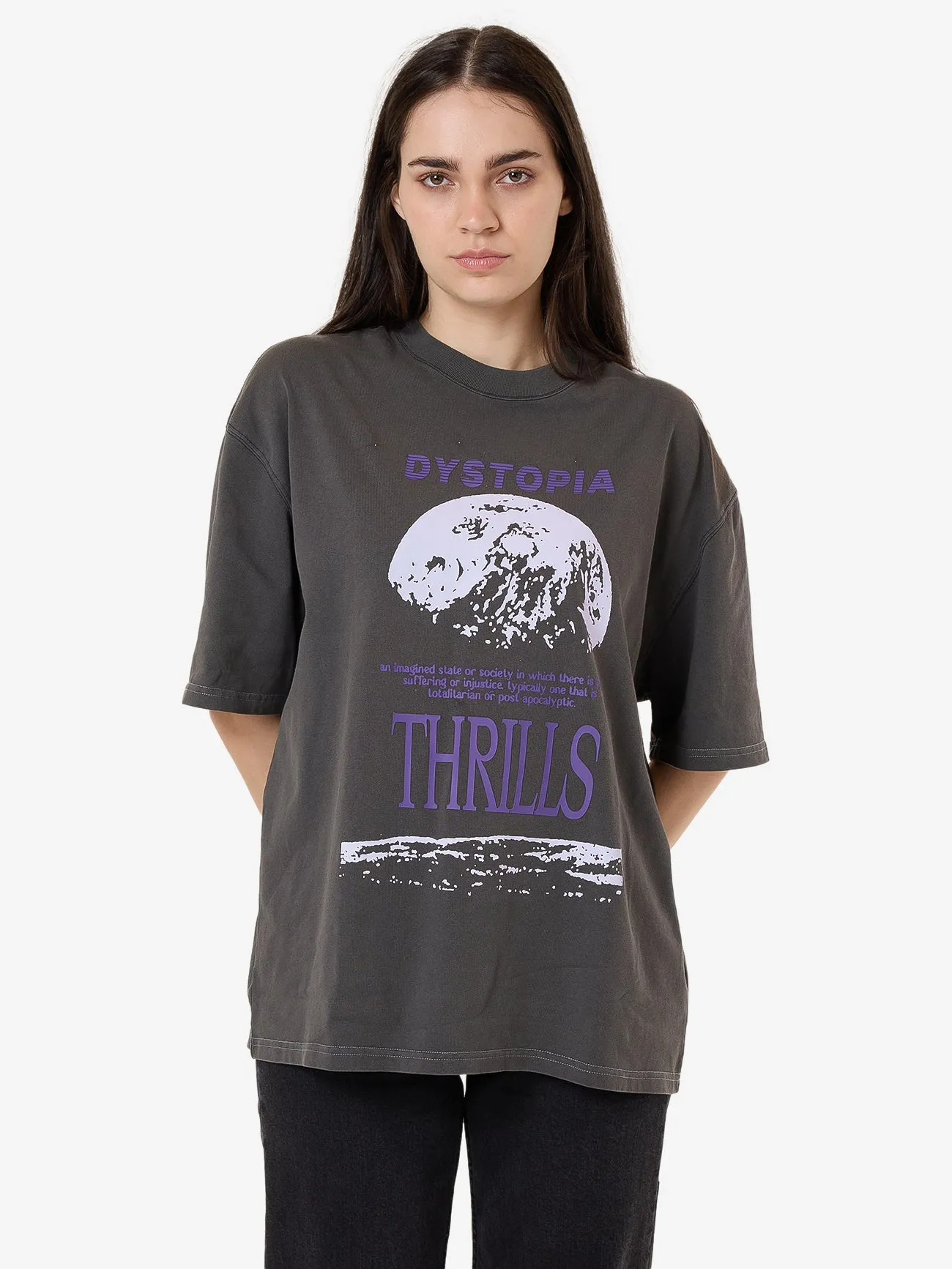 Dystopia Oversized Tee - Merch Black sold by Thrills