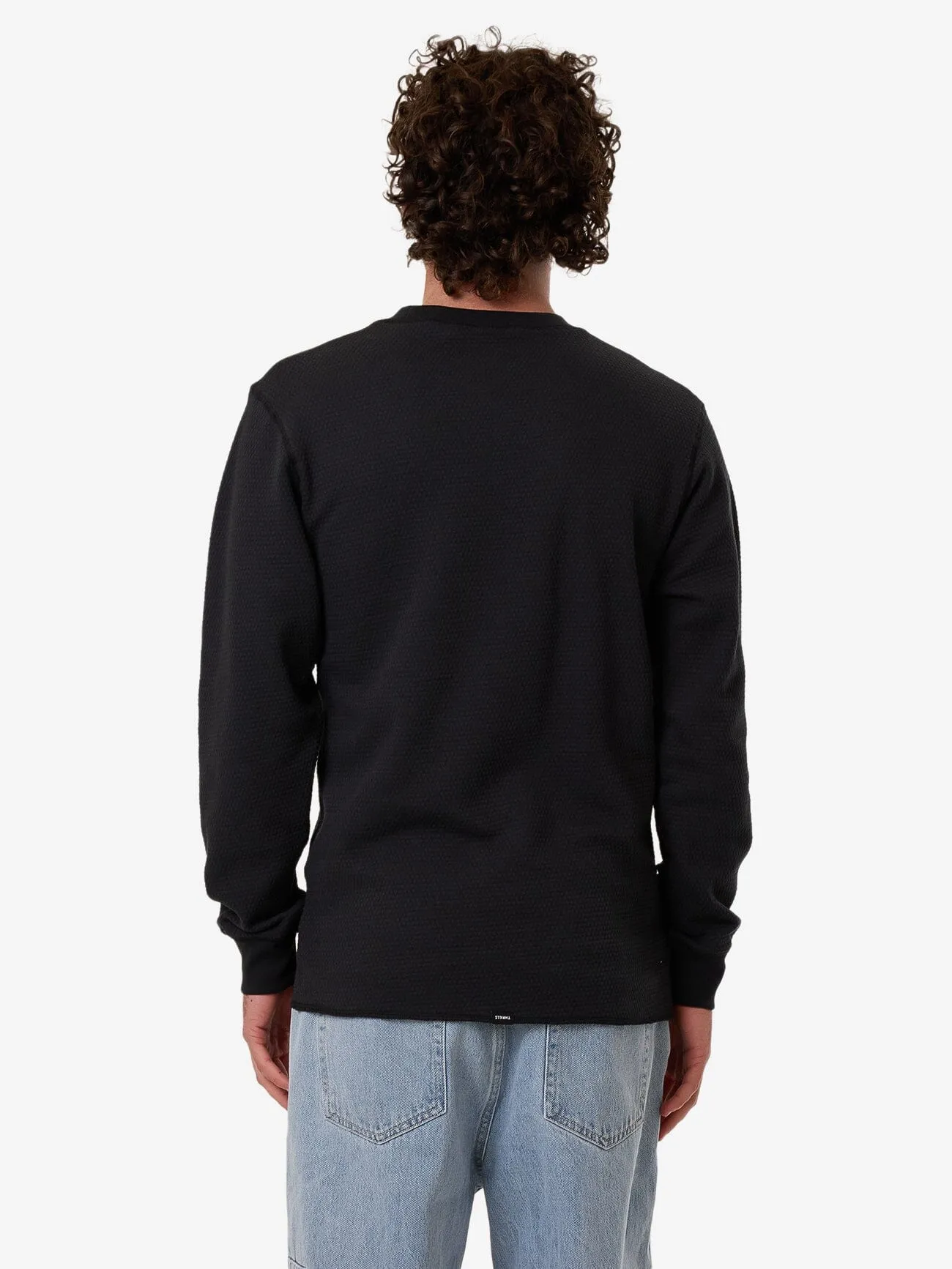 Adapted Waffle Long Sleeve - Faded Black sold by Thrills product image thumbnail 2