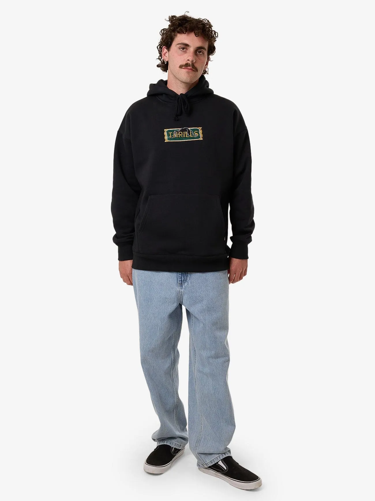 Filter Cropped Slouch Pull On Hood - Faded Black sold by Thrills product image thumbnail 5