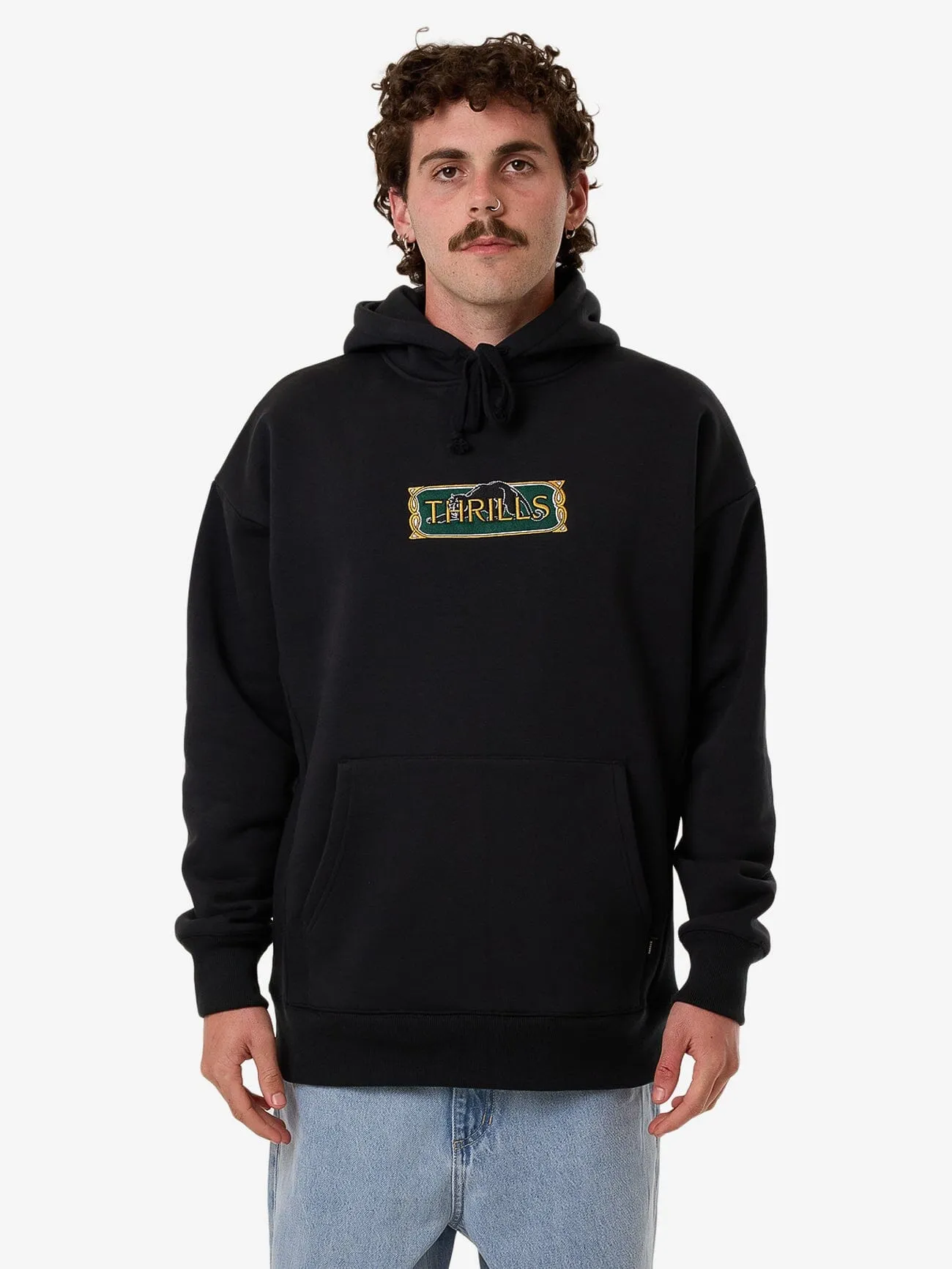 Filter Cropped Slouch Pull On Hood - Faded Black sold by Thrills